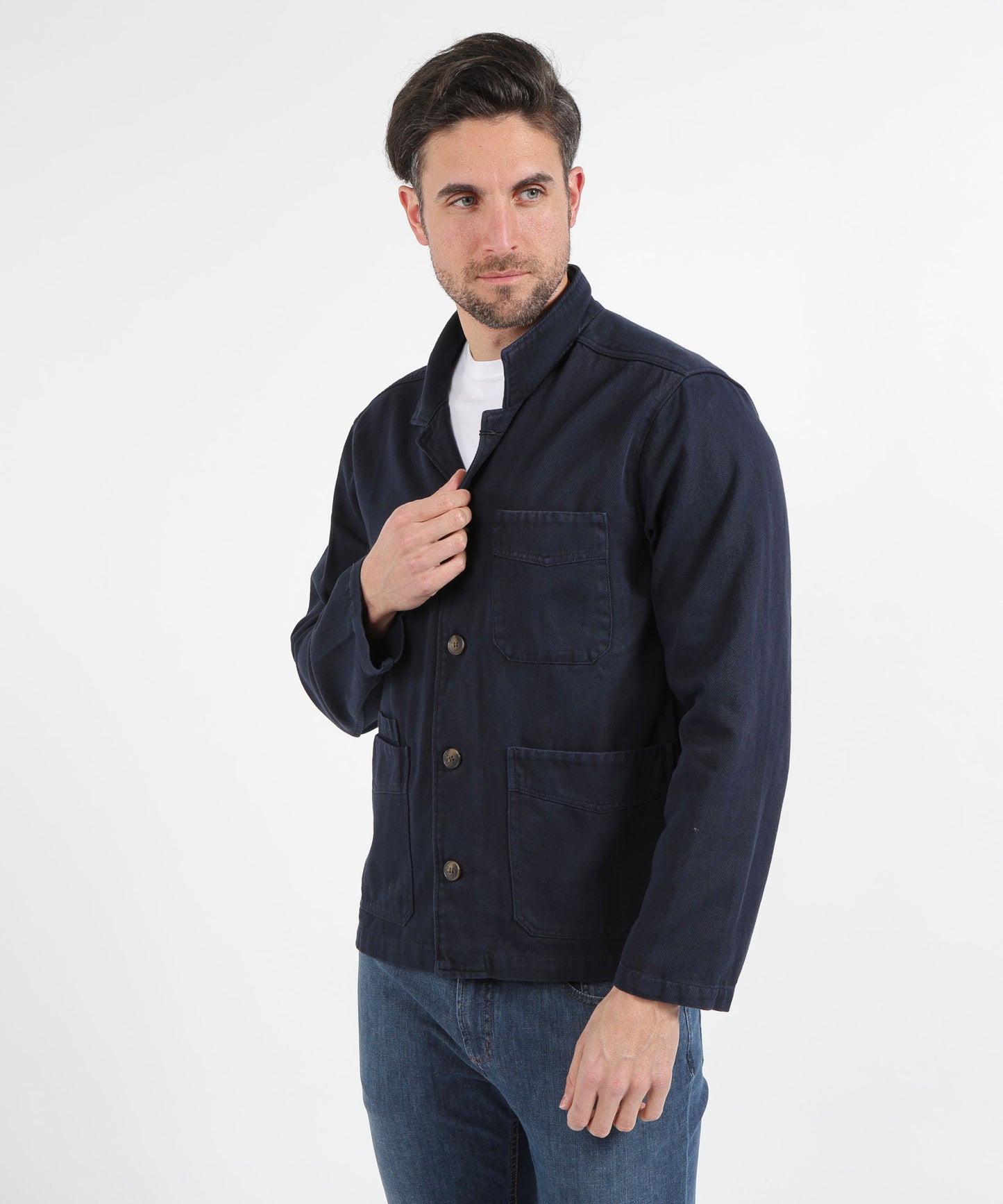 MRN Three-Button Shirt Jacket