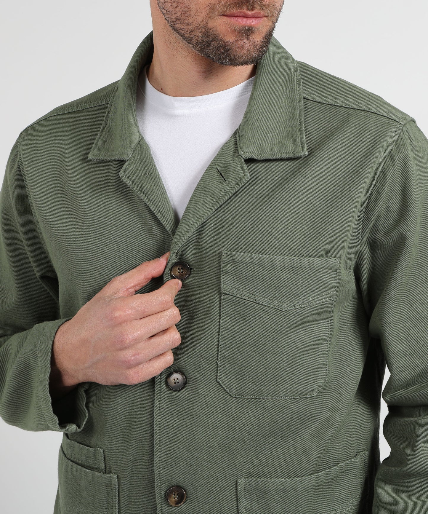 MRN Three-Button Shirt Jacket