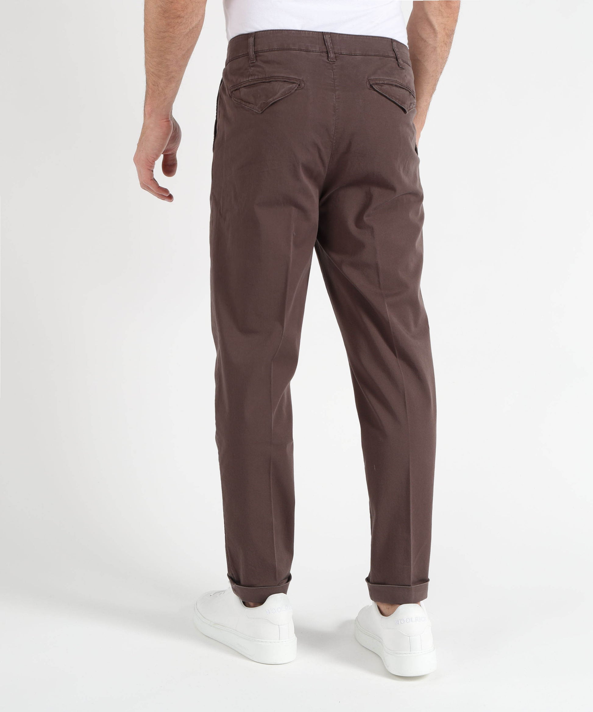 Trousers MRN Men’s Stretch Cotton Trousers with Micro Pleats Moro | MRN