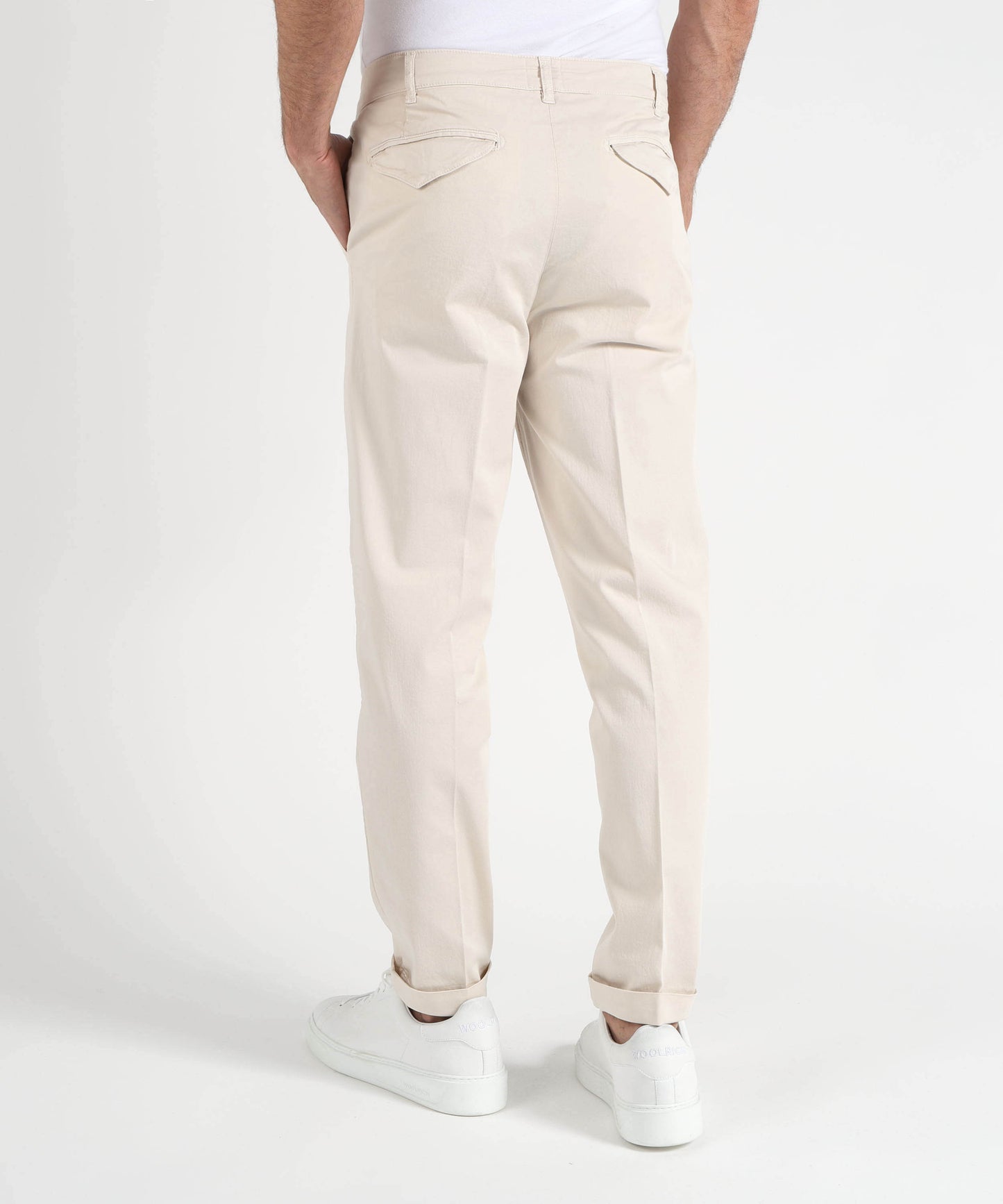 MRN Men’s Stretch Cotton Trousers with Micro Pleats