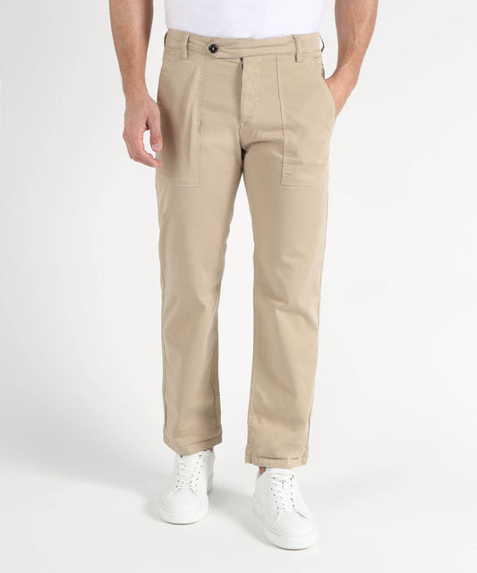 Trousers MRN Men’s Stretch Cotton Work Trousers Beige | MRN