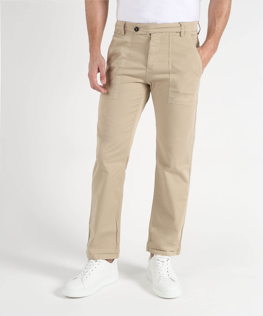 Trousers MRN Men’s Stretch Cotton Work Trousers Beige | MRN