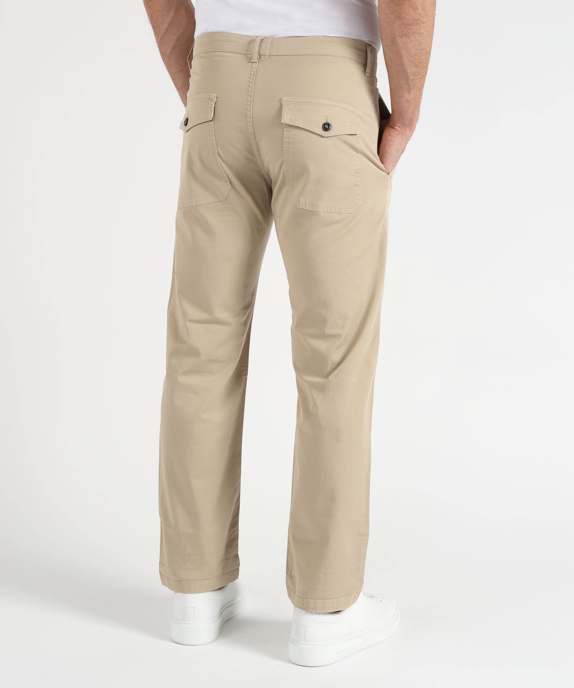 Trousers MRN Men’s Stretch Cotton Work Trousers Beige | MRN