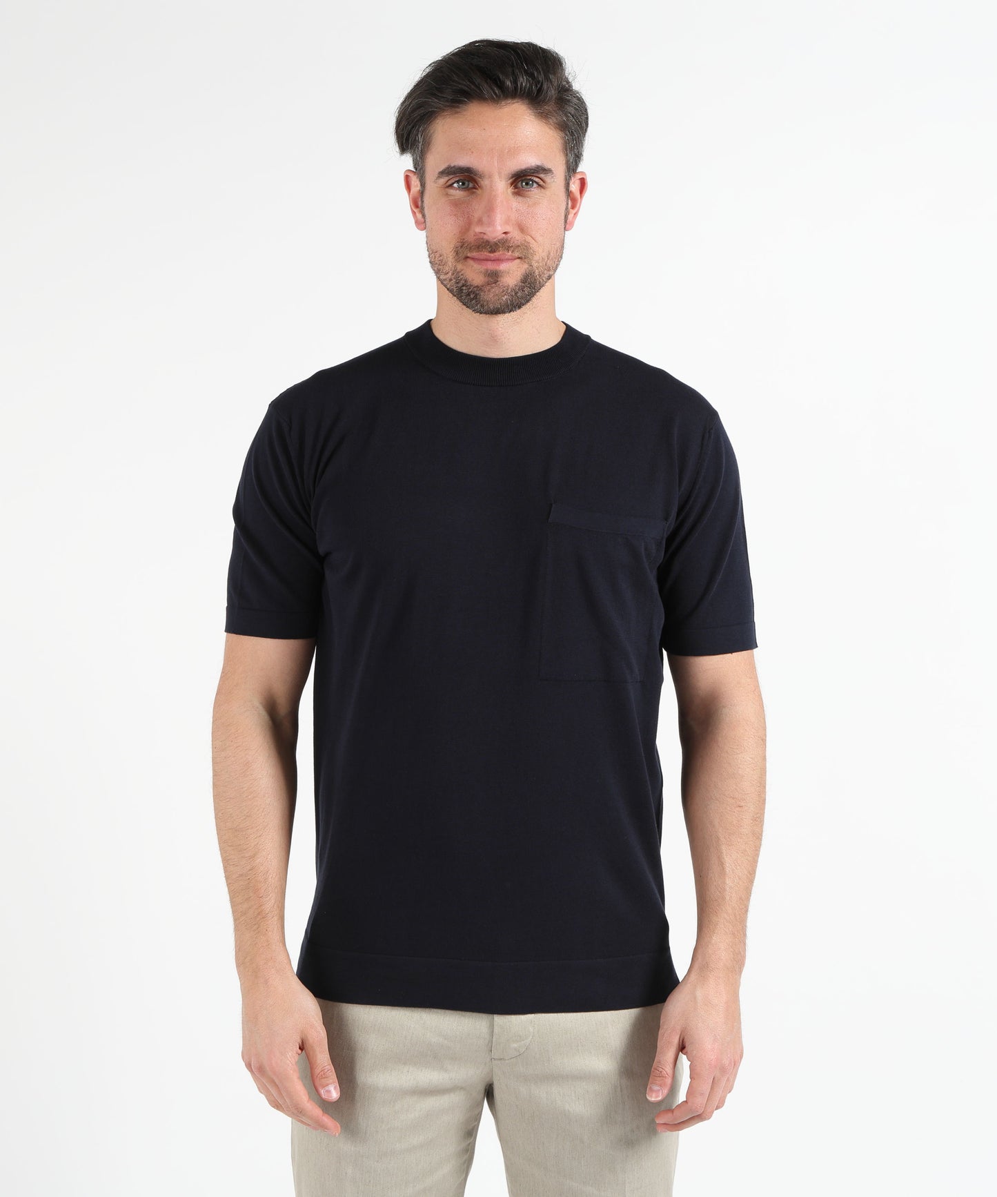 FILIPPO DE LAURENTIIS Crew Neck Cotton Knit Sweater – Casual Style