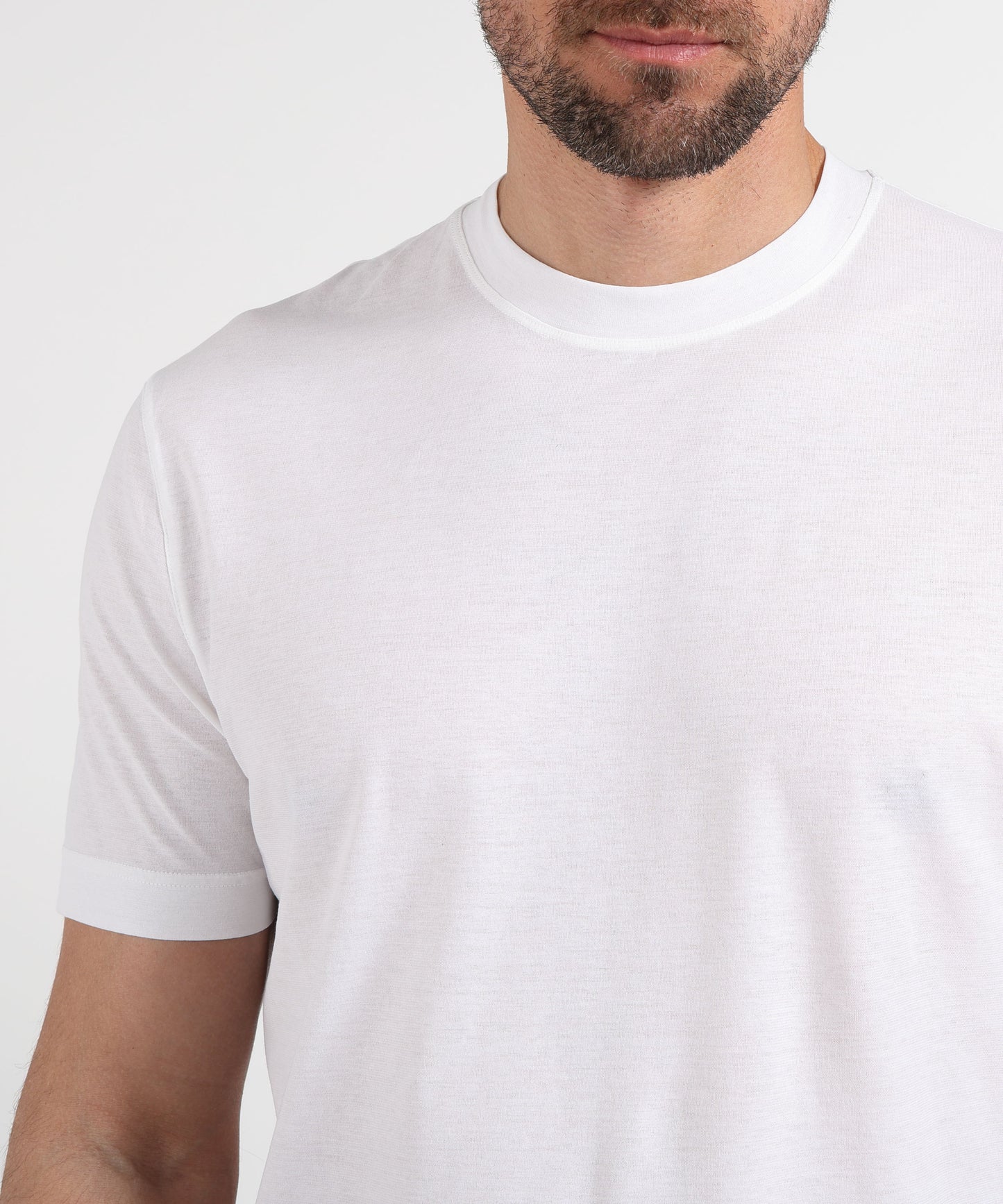 FILIPPO DE LAURENTIIS Short-sleeve T-shirt in crepe cotton