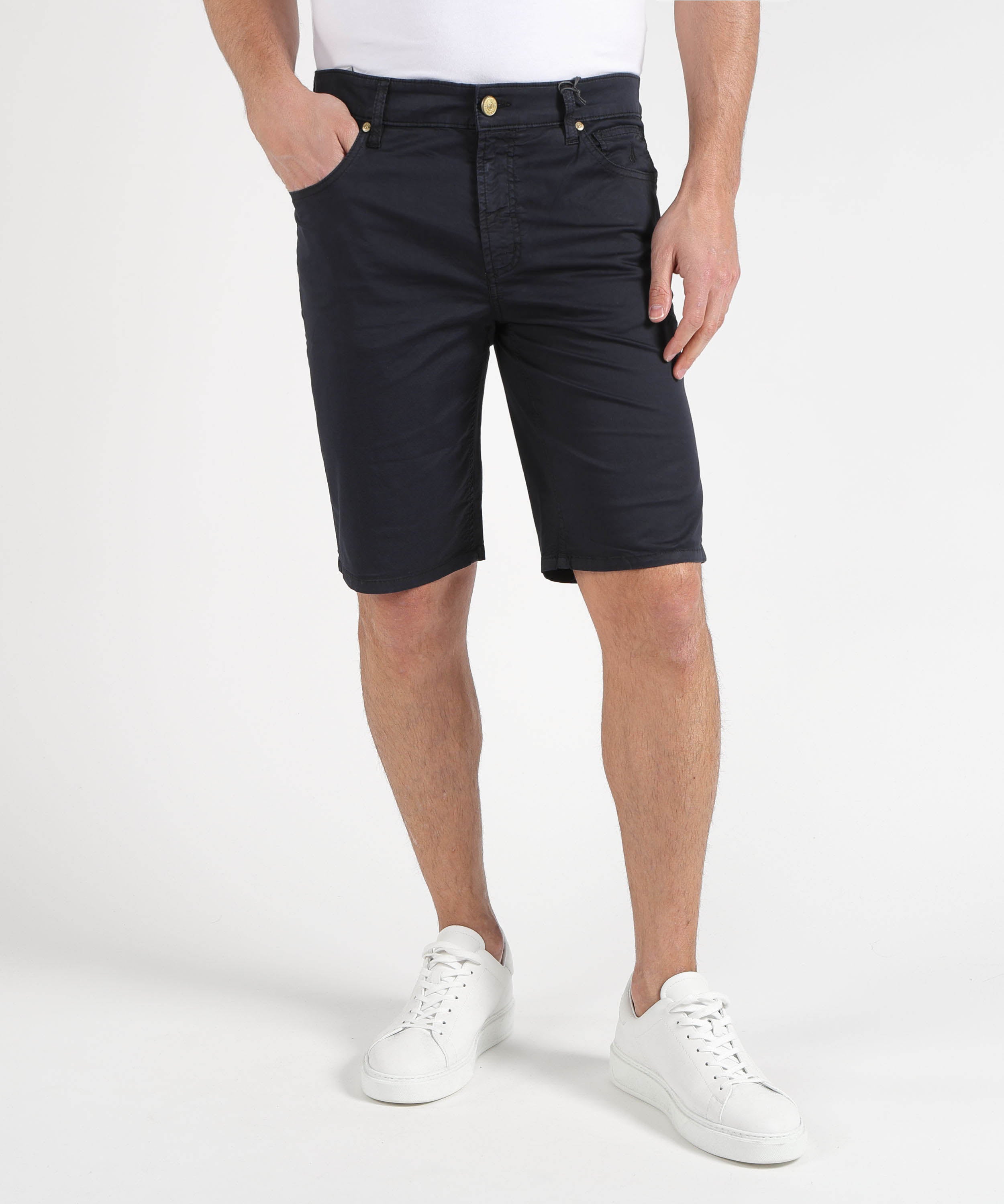 Trousers JECKERSON Jo Slim 5-Pocket Bermuda Shorts Blu scuro | JECKERSON