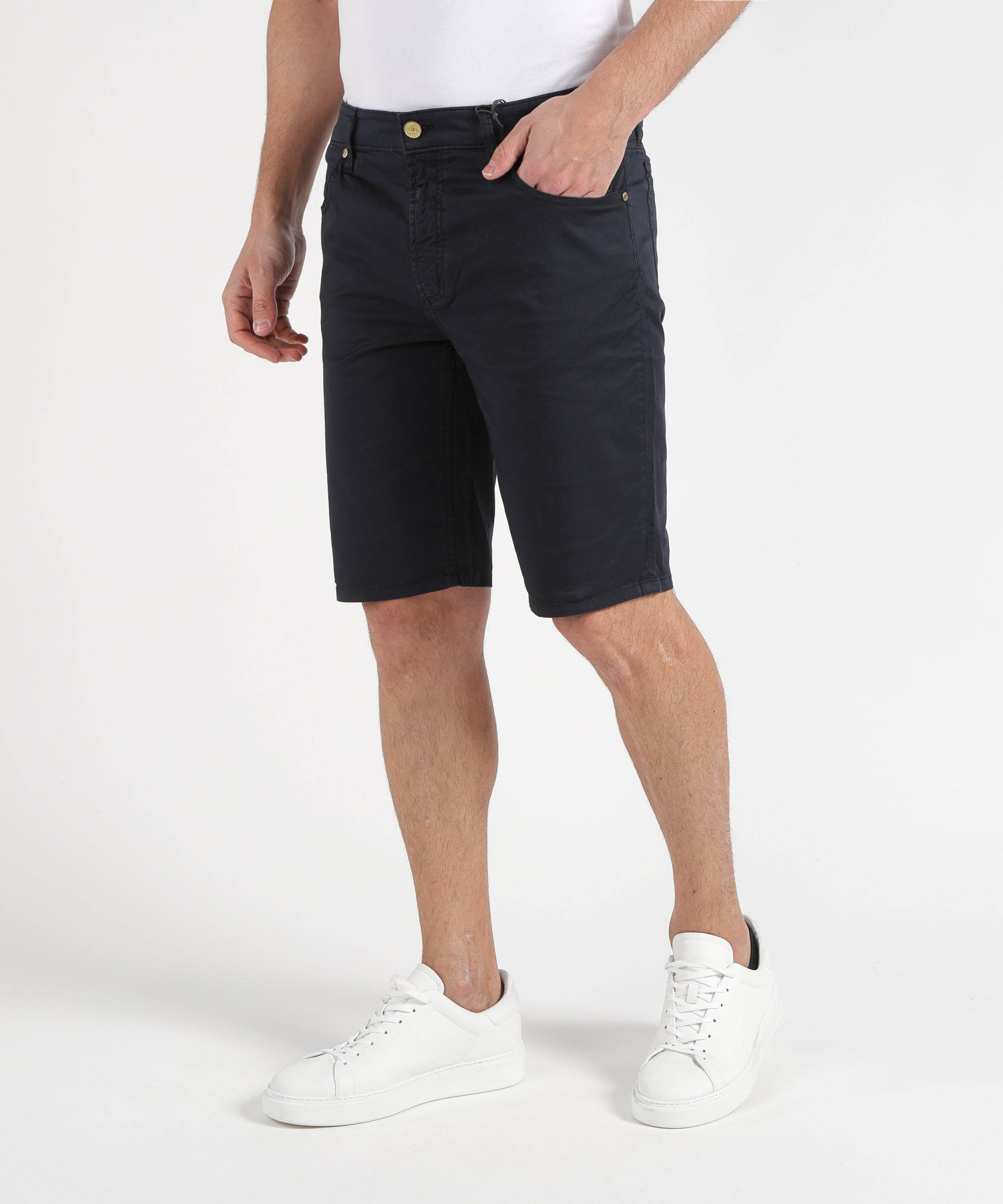 Trousers JECKERSON Jo Slim 5-Pocket Bermuda Shorts Blu scuro | JECKERSON
