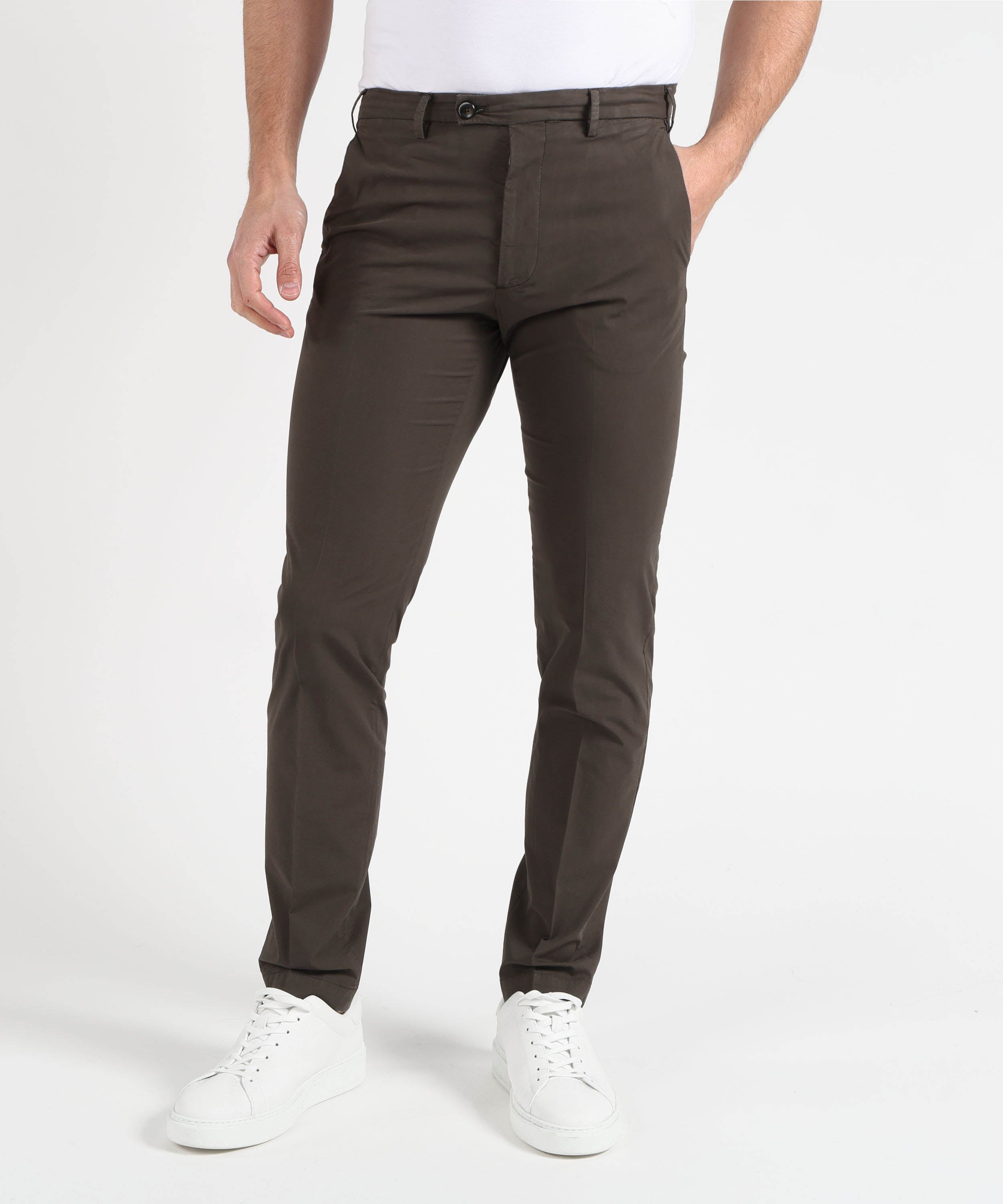 Trousers MICHAEL COAL Brad Slim Fit Trousers Testa di moro | MICHAEL COAL