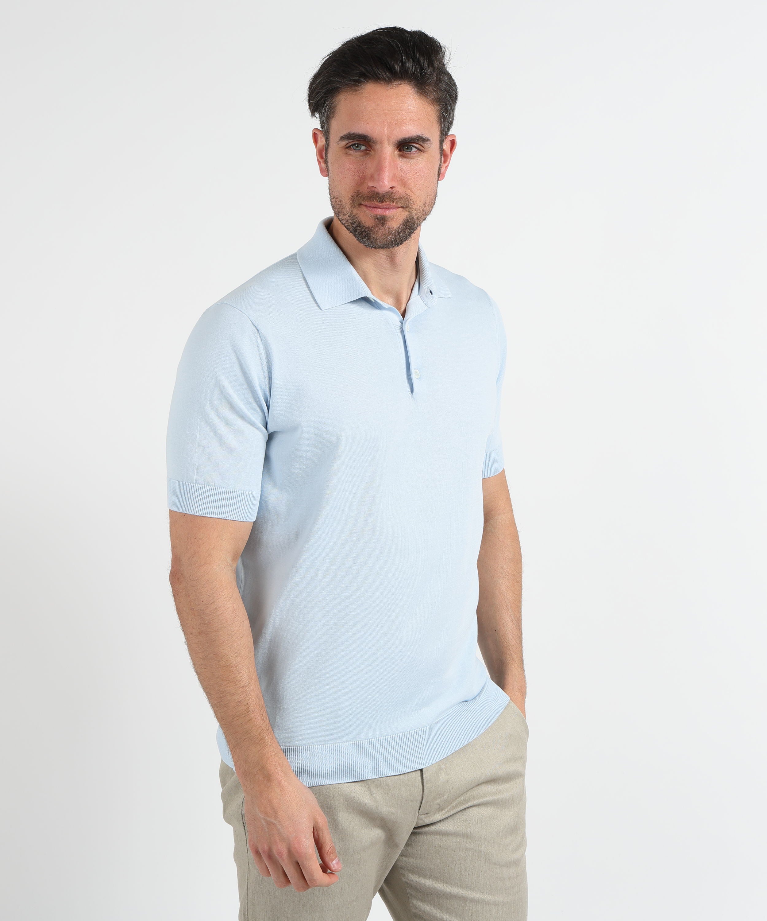 Polo FILIPPO DE LAURENTIIS Polo manica corta 3 bottoni Polvere | FILIPPO DE LAURENTIIS