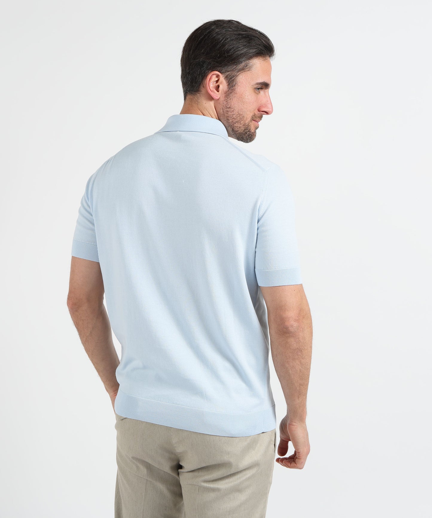 FILIPPO DE LAURENTIIS Short Sleeve 3-Button Polo Shirt