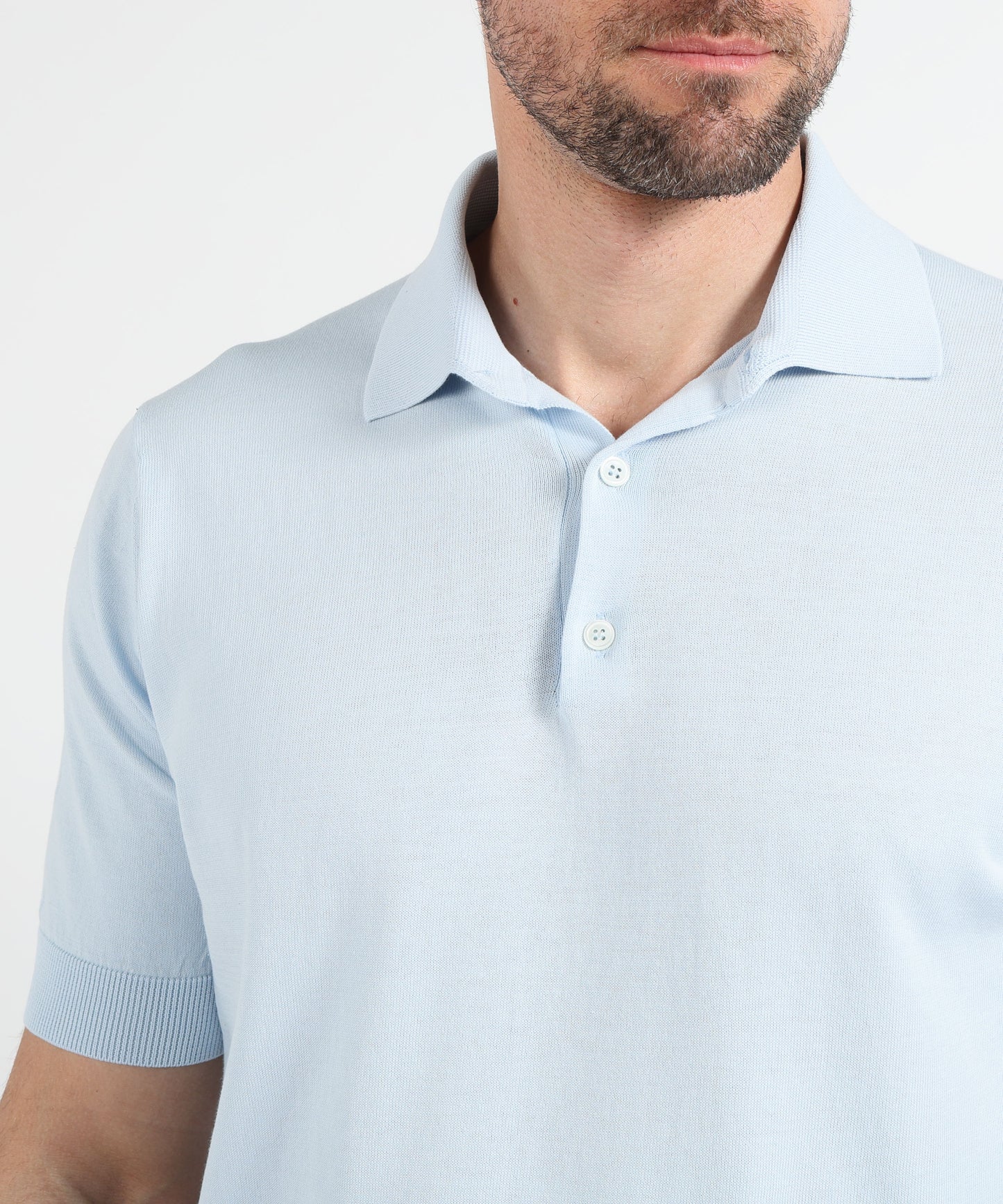 FILIPPO DE LAURENTIIS Short Sleeve 3-Button Polo Shirt