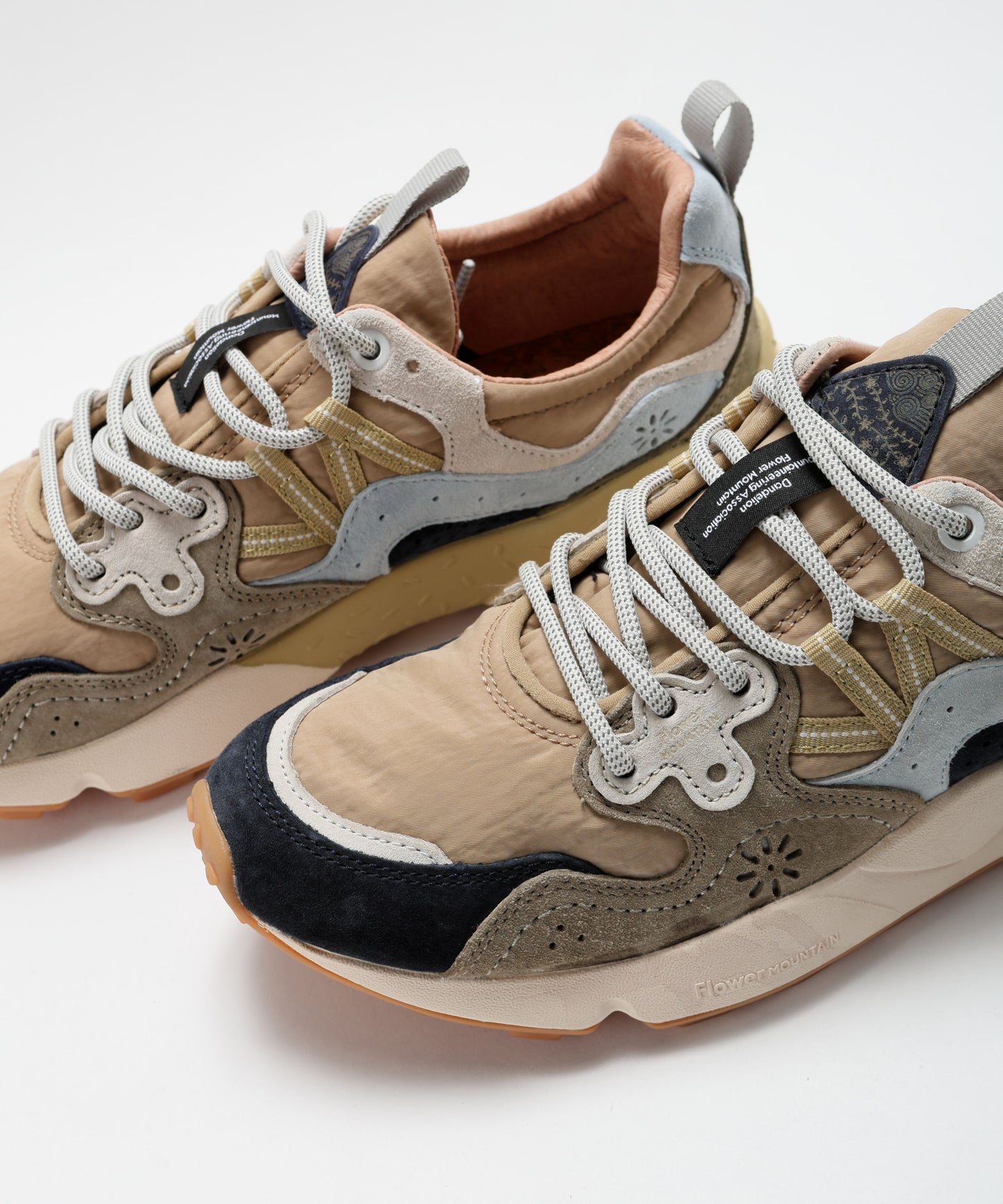 FLOWER MOUNTAIN Yamano 3 Suede and Technical Fabric Sneakers