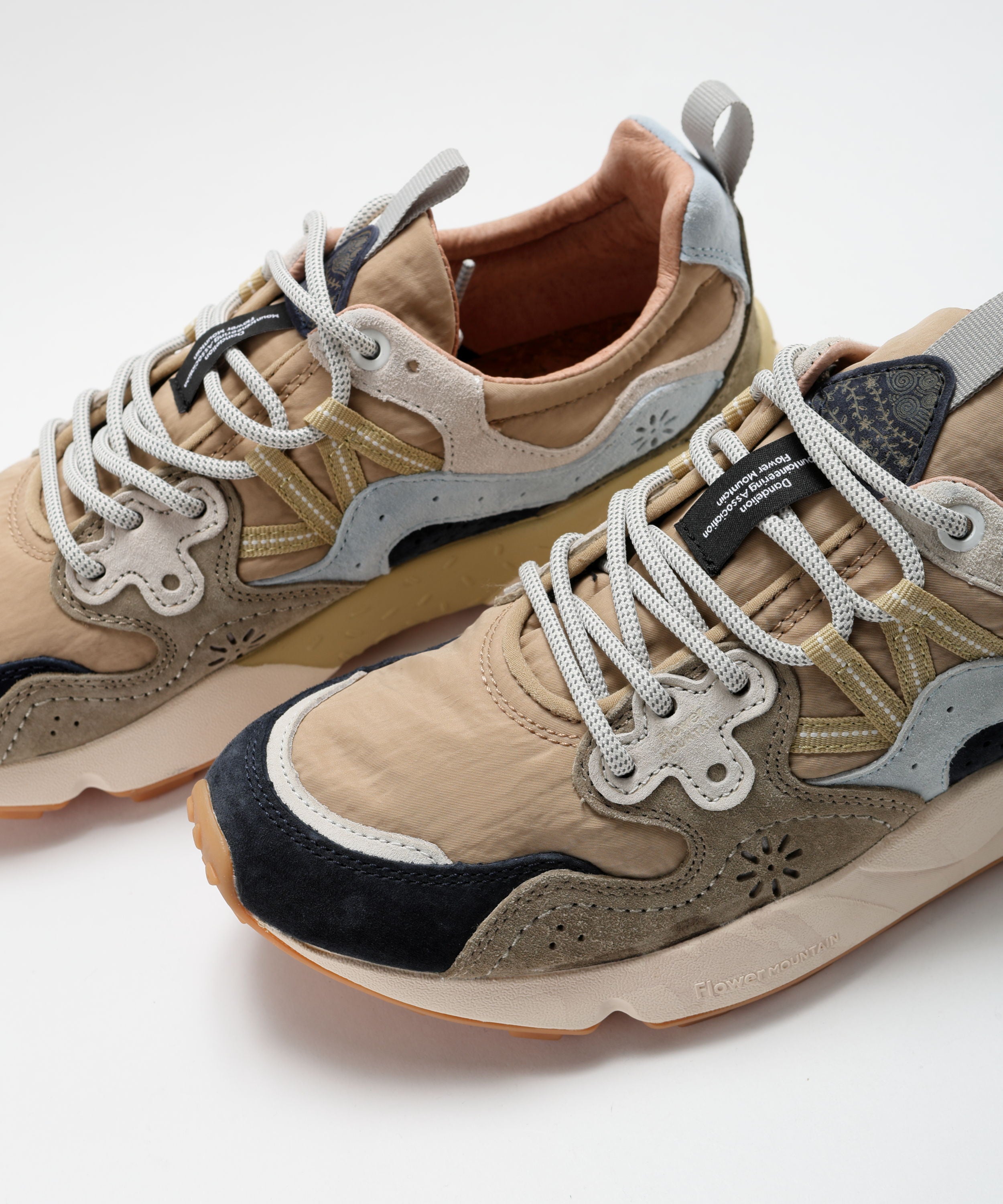 Sneakers FLOWER MOUNTAIN Yamano 3 Suede and Technical Fabric Sneakers Multicolor | FLOWER MOUNTAIN