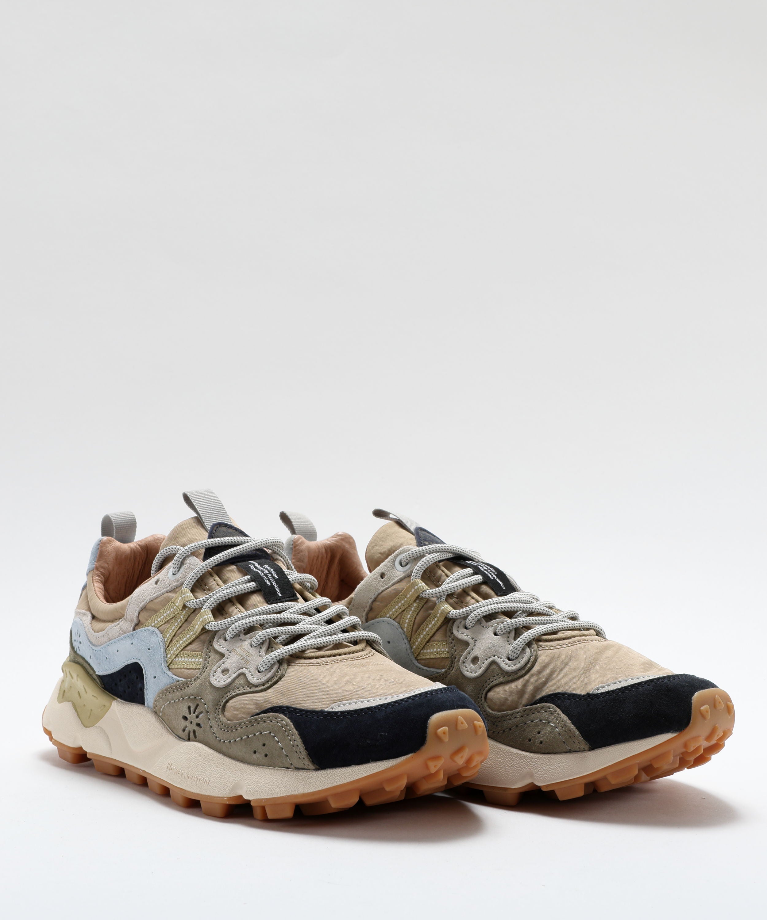 Sneakers FLOWER MOUNTAIN Yamano 3 Suede and Technical Fabric Sneakers Multicolor | FLOWER MOUNTAIN