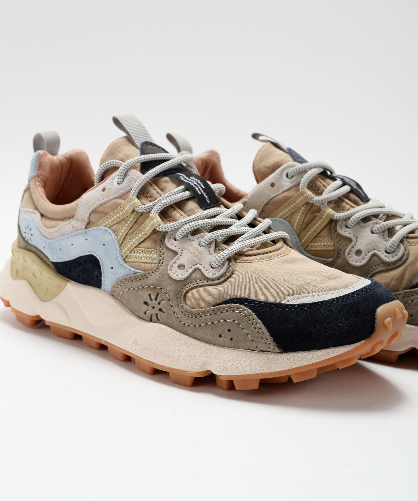 FLOWER MOUNTAIN Yamano 3 Suede and Technical Fabric Sneakers