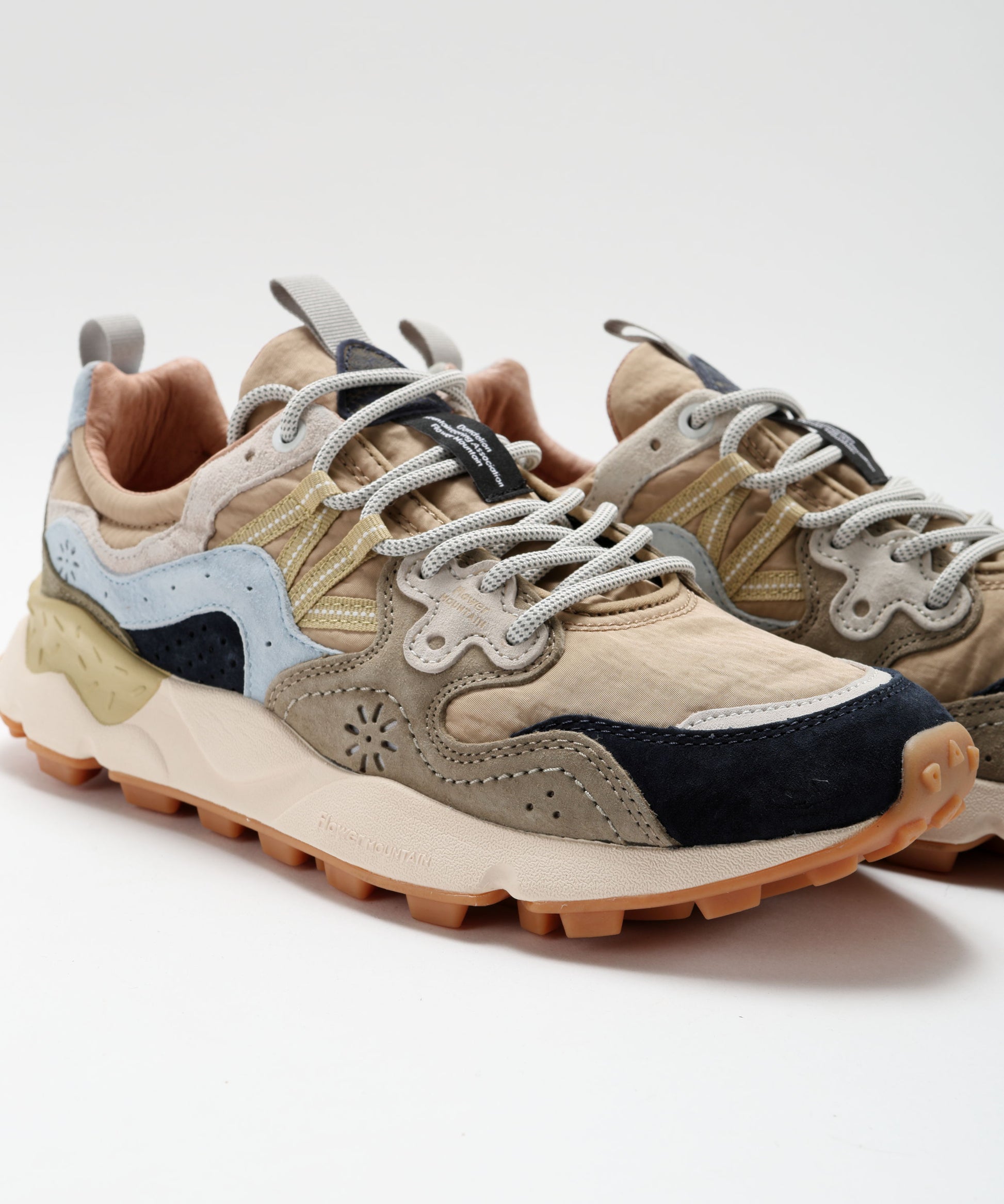 Sneakers FLOWER MOUNTAIN Yamano 3 Suede and Technical Fabric Sneakers Multicolor | FLOWER MOUNTAIN