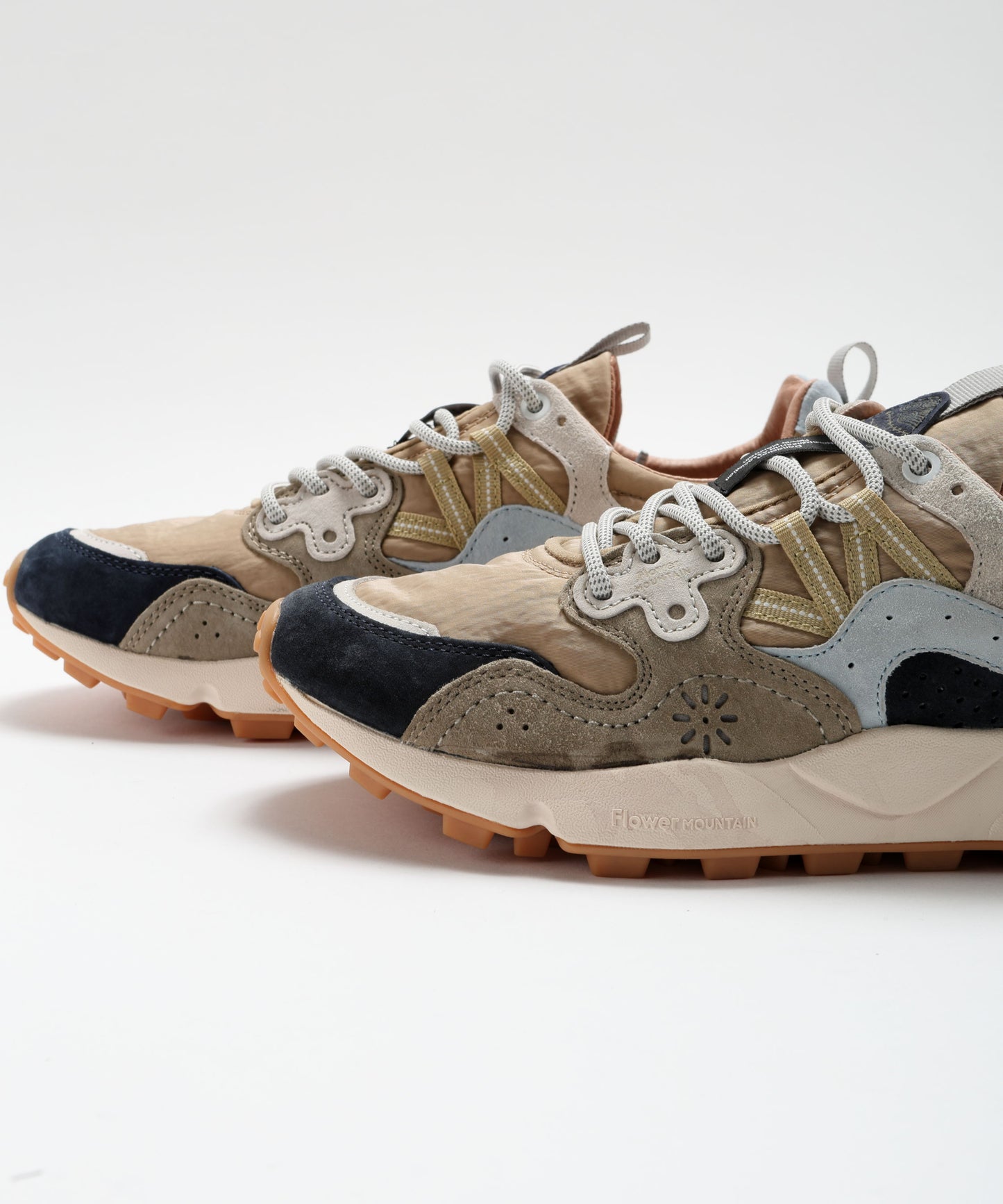 FLOWER MOUNTAIN Yamano 3 Suede and Technical Fabric Sneakers