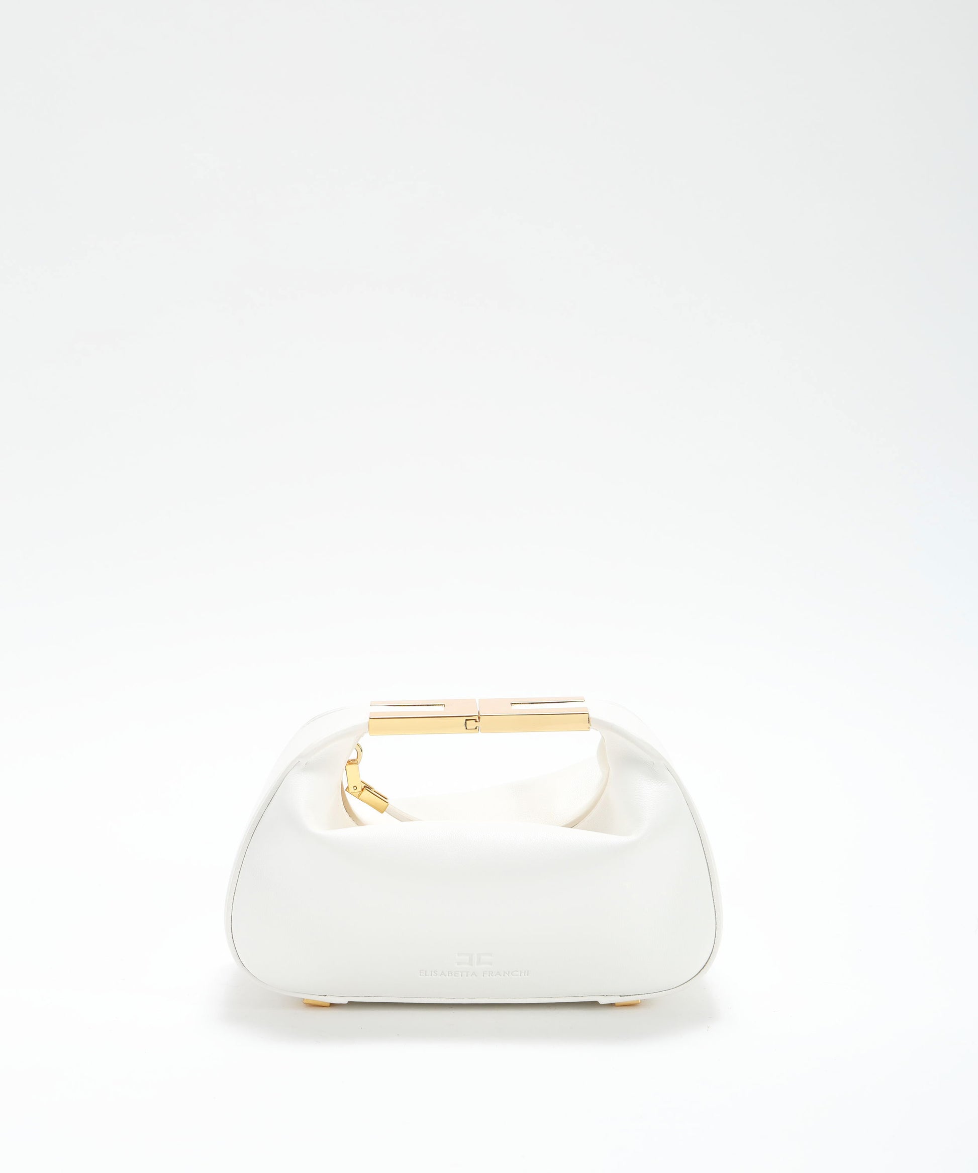 Borse ELISABETTA FRANCHI Hobo con manico gioiello Avorio | ELISABETTA FRANCHI