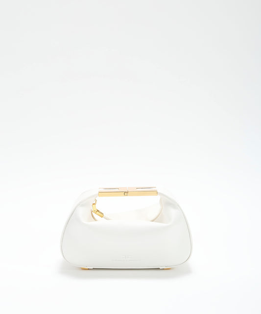 Borse ELISABETTA FRANCHI Hobo con manico gioiello Avorio | ELISABETTA FRANCHI
