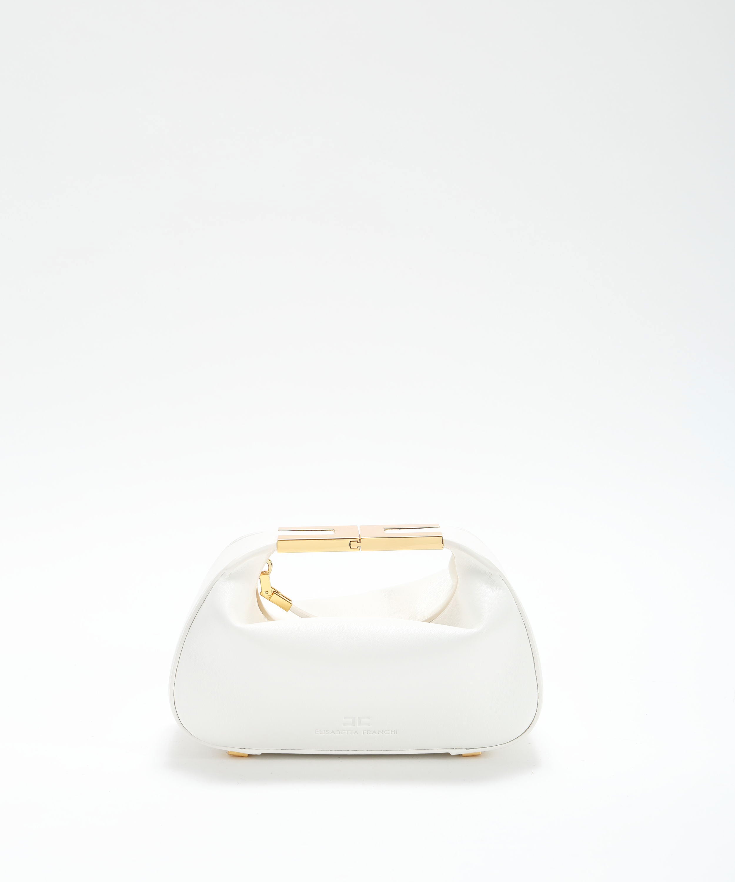 Borse ELISABETTA FRANCHI Hobo con manico gioiello Avorio | ELISABETTA FRANCHI