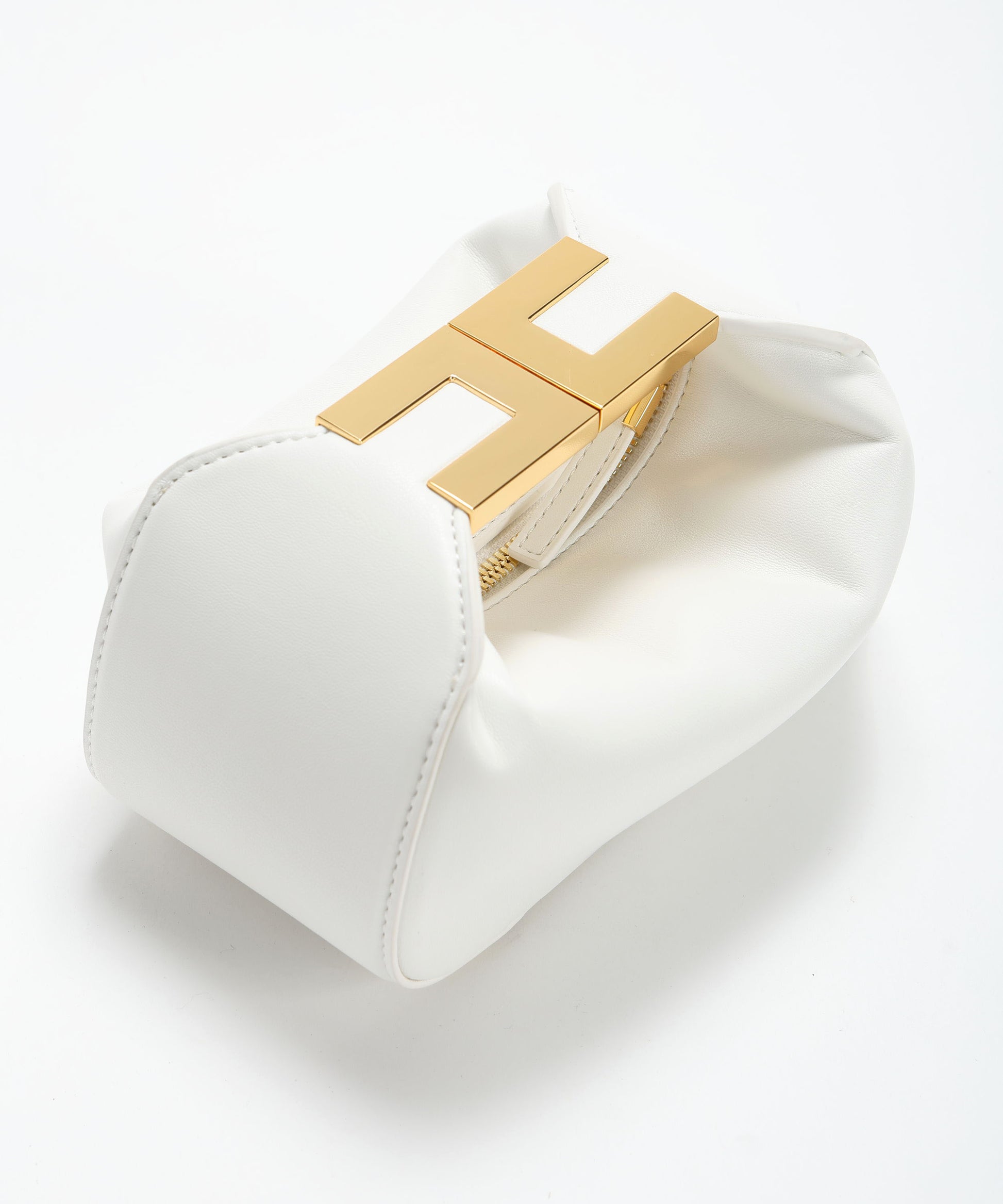 Borse ELISABETTA FRANCHI Hobo con manico gioiello Avorio | ELISABETTA FRANCHI