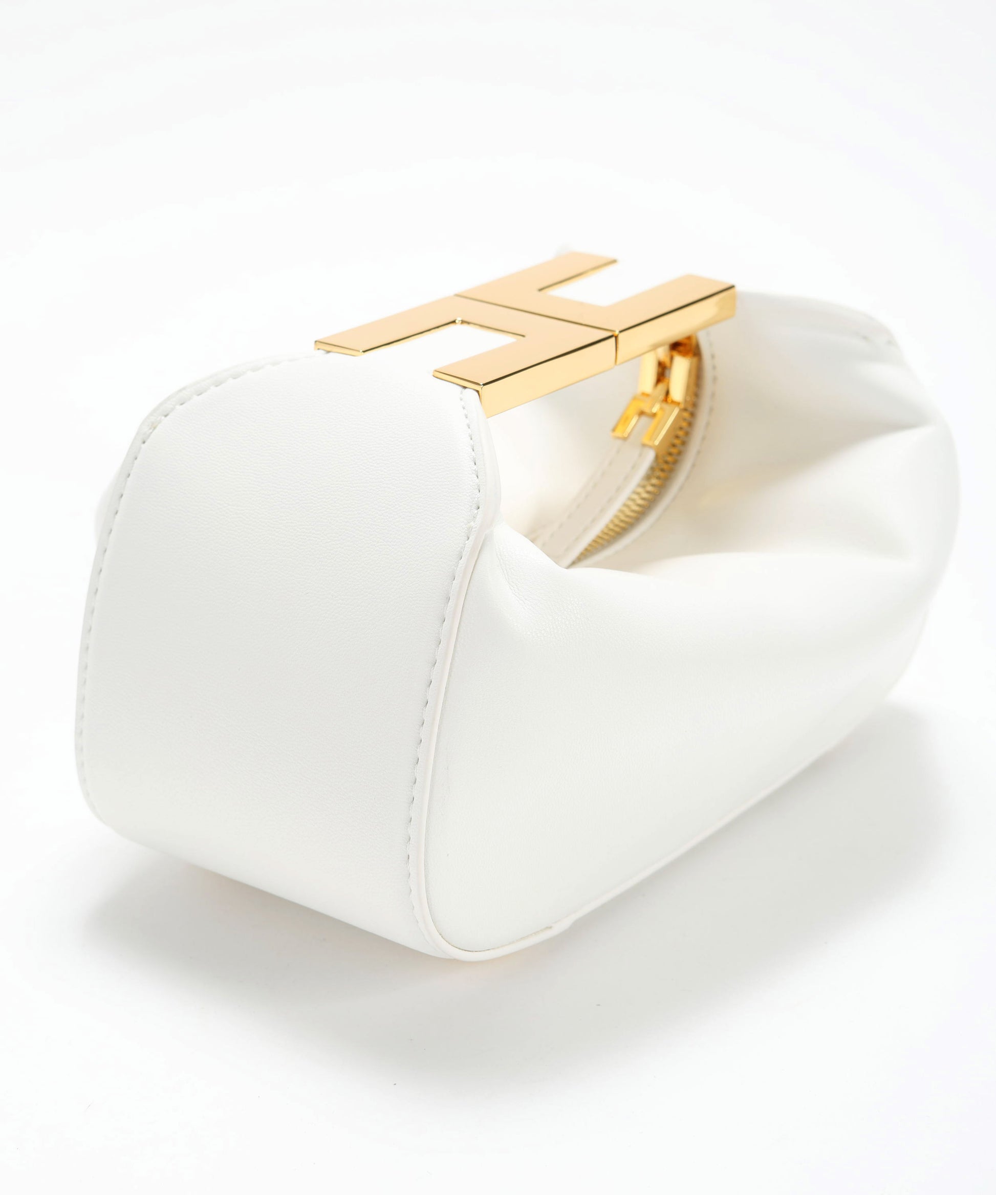 Borse ELISABETTA FRANCHI Hobo con manico gioiello Avorio | ELISABETTA FRANCHI