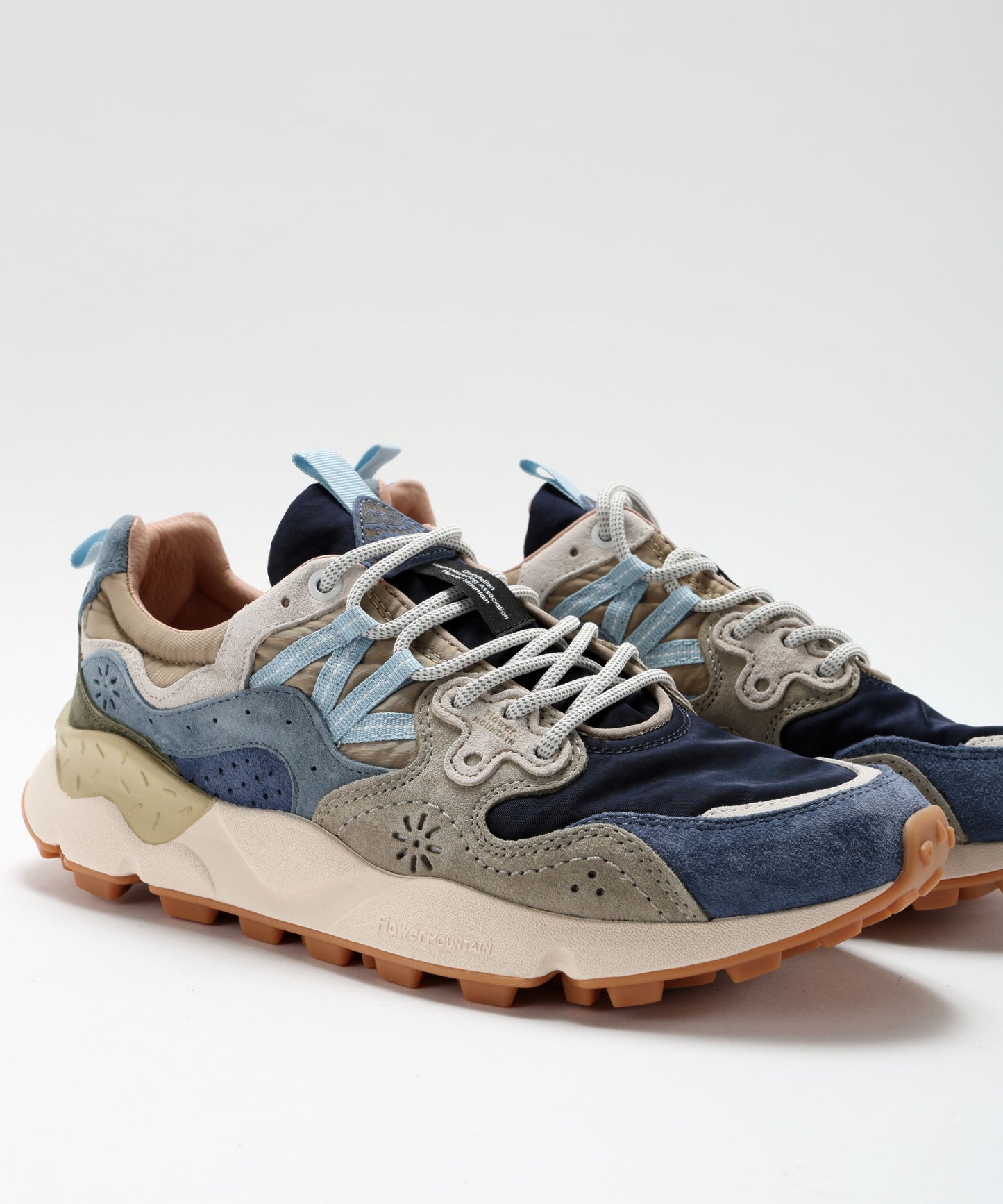 FLOWER MOUNTAIN Sneakers Yamano 3 in suede e tessuto tecnico