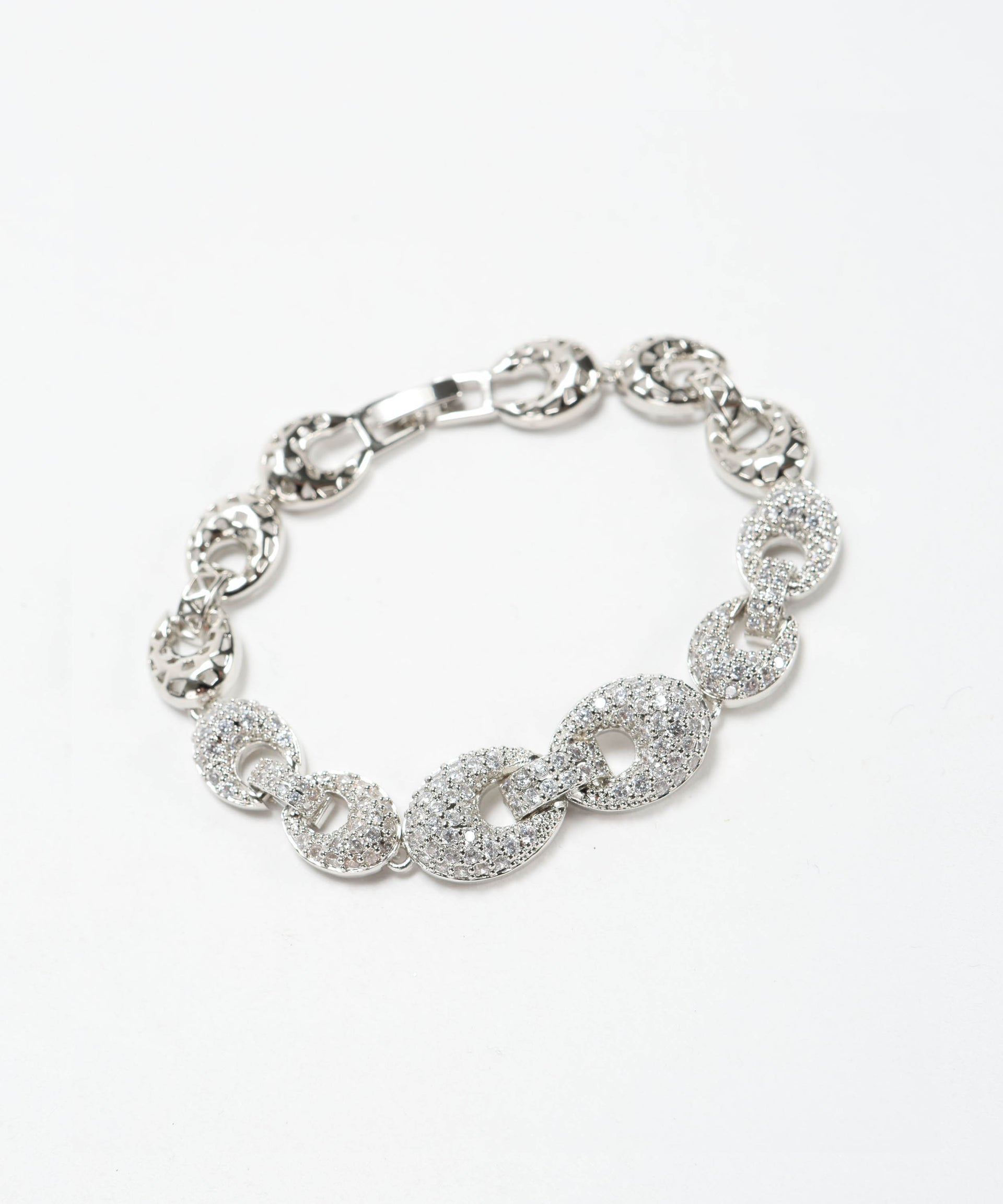 ENZO RUSSO Bracciale di zirconi crystal con rodiatura in oro