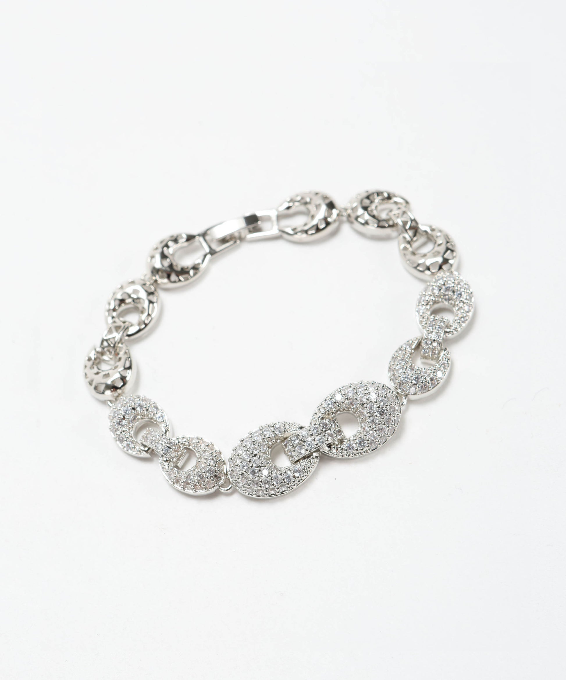 Bracciali ENZO RUSSO Bracciale di zirconi crystal con rodiatura in oro Argento | ENZO RUSSO