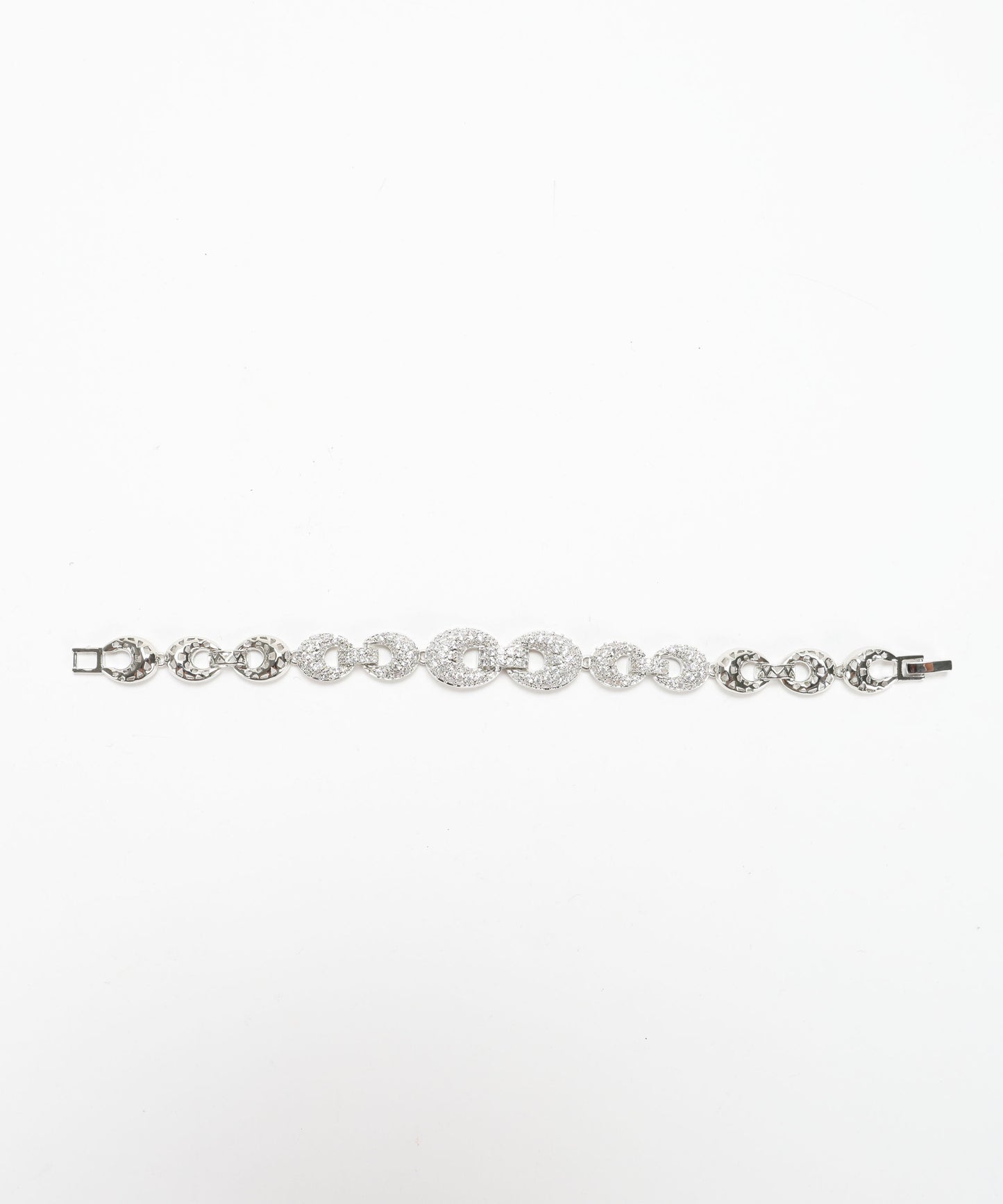 ENZO RUSSO Bracciale di zirconi crystal con rodiatura in oro