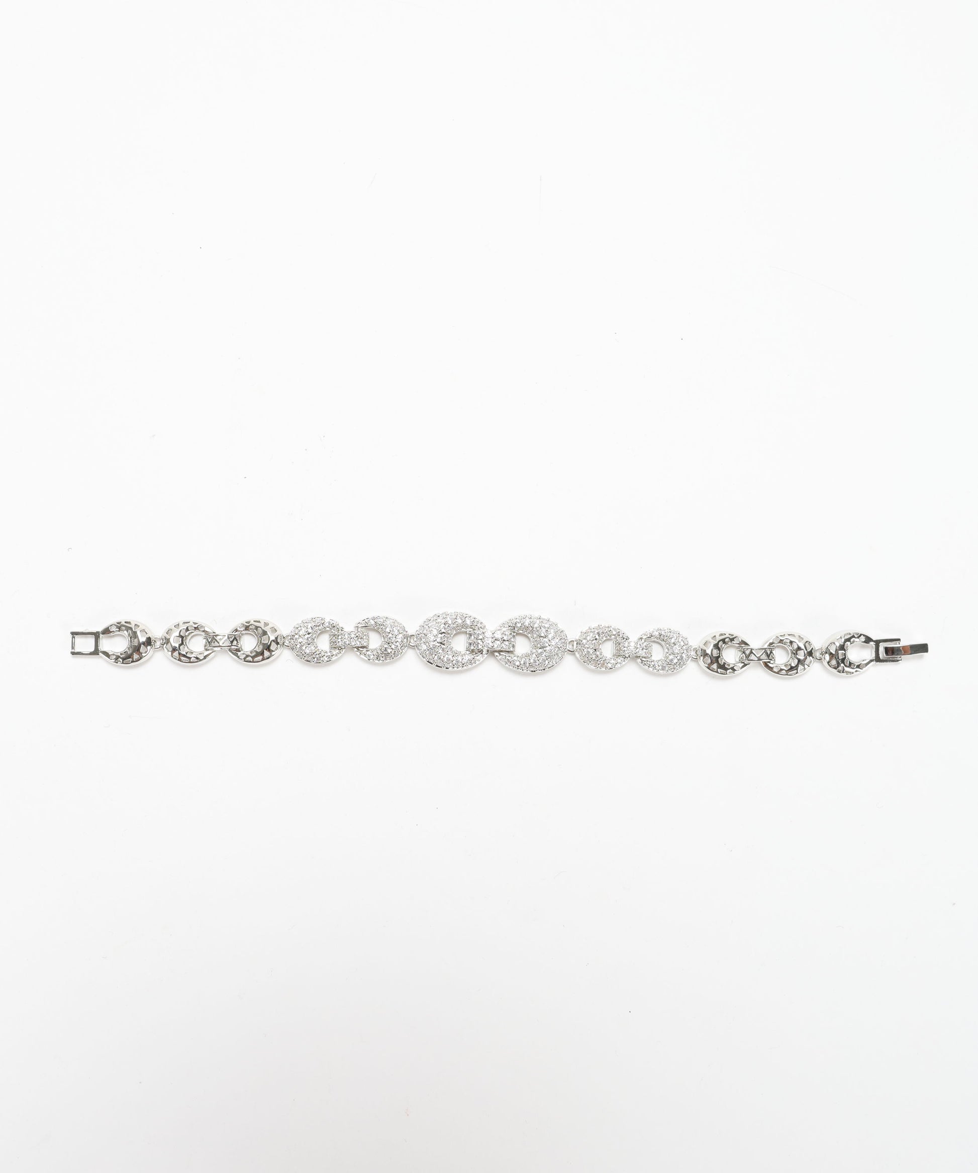 Bracciali ENZO RUSSO Bracciale di zirconi crystal con rodiatura in oro Argento | ENZO RUSSO