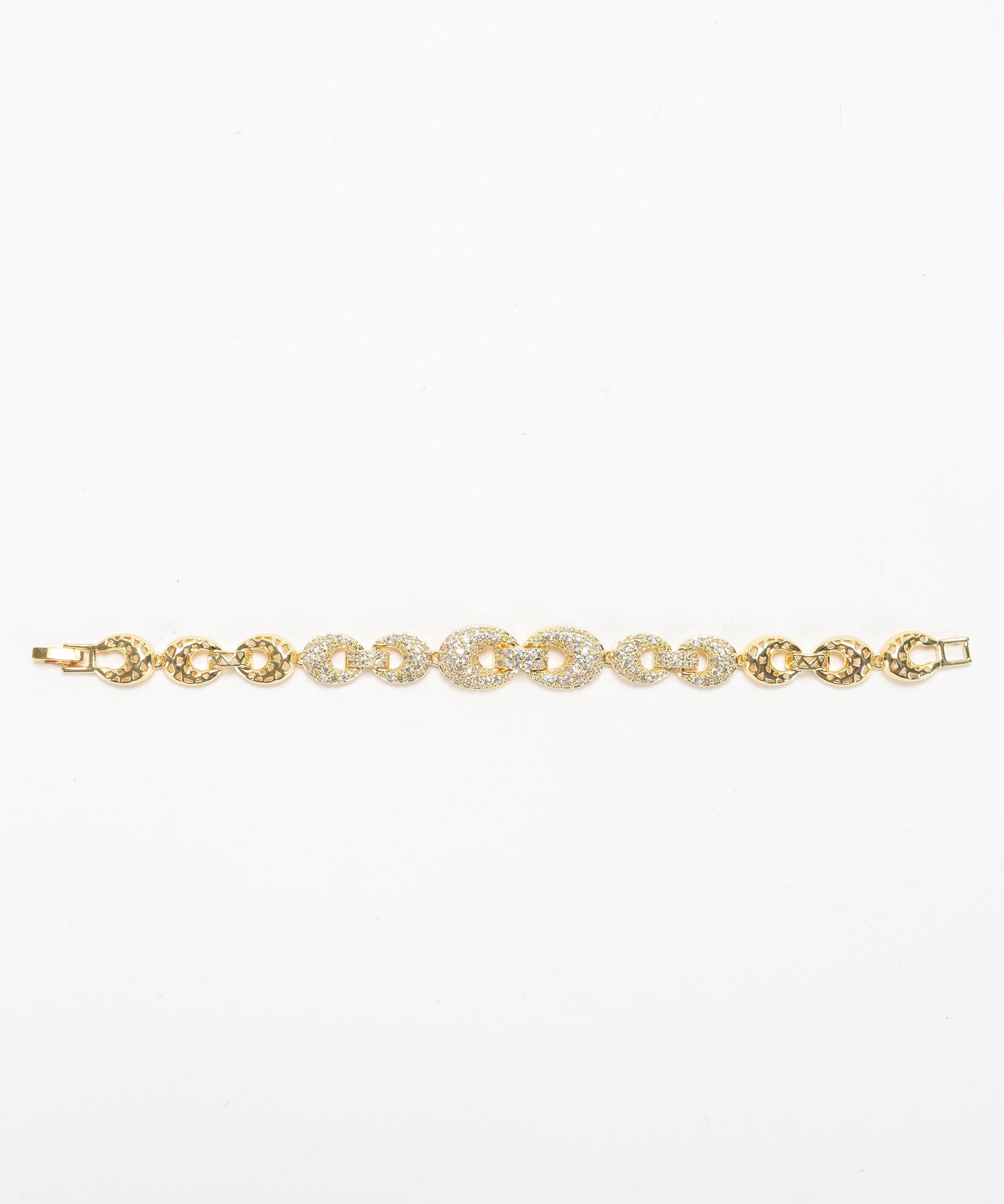 Bracciali ENZO RUSSO Bracciale di zirconi crystal con rodiatura in oro Oro | ENZO RUSSO