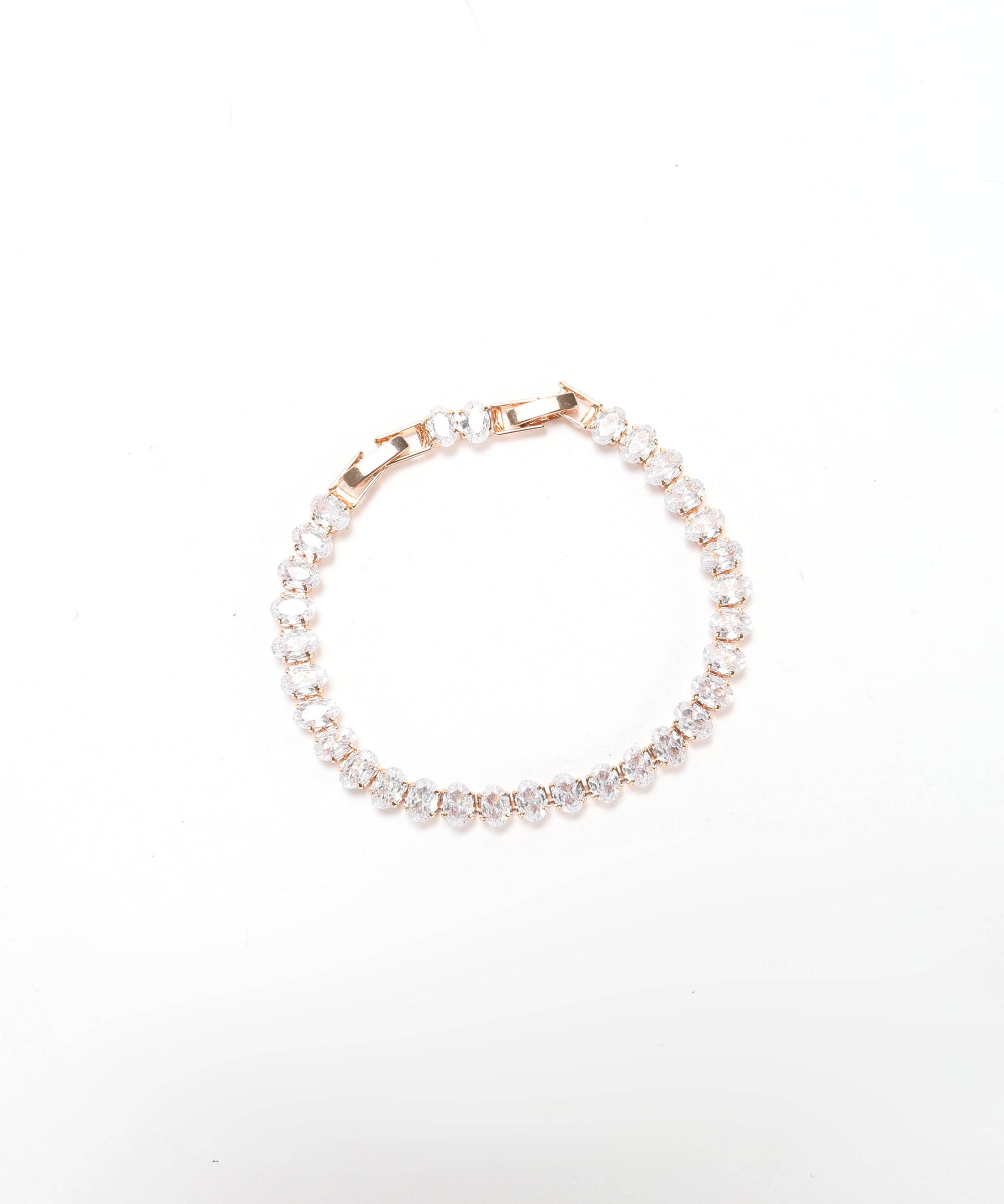 ENZO RUSSO Bracciale di zirconi crystal con rodiatura color oro rosa