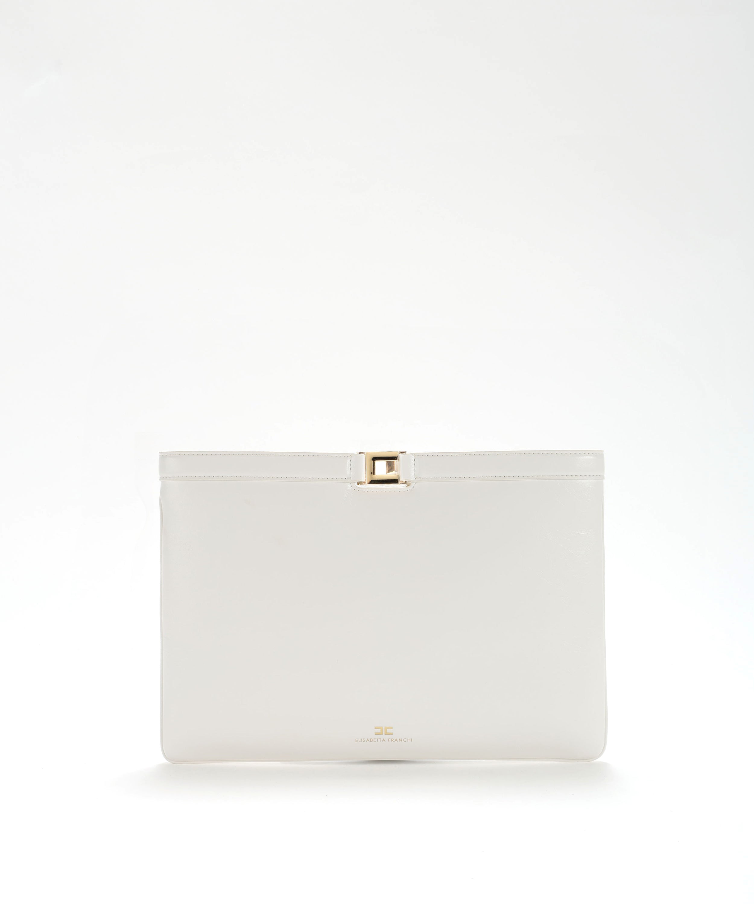 Bags ELISABETTA FRANCHI Patent-effect envelope bag Burro | ELISABETTA FRANCHI