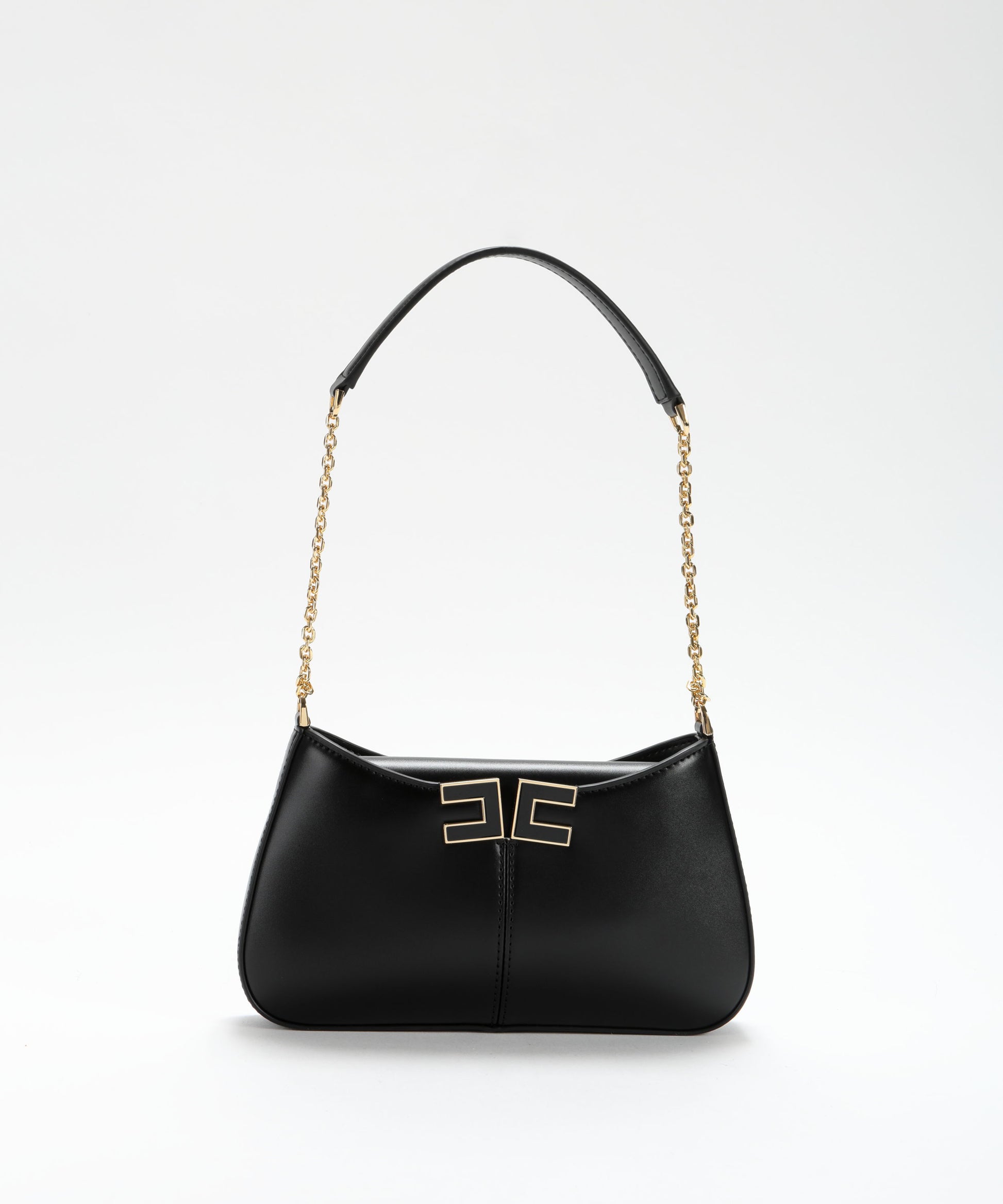 Bags ELISABETTA FRANCHI Shoulder Bag with Logo Detail Nero | ELISABETTA FRANCHI