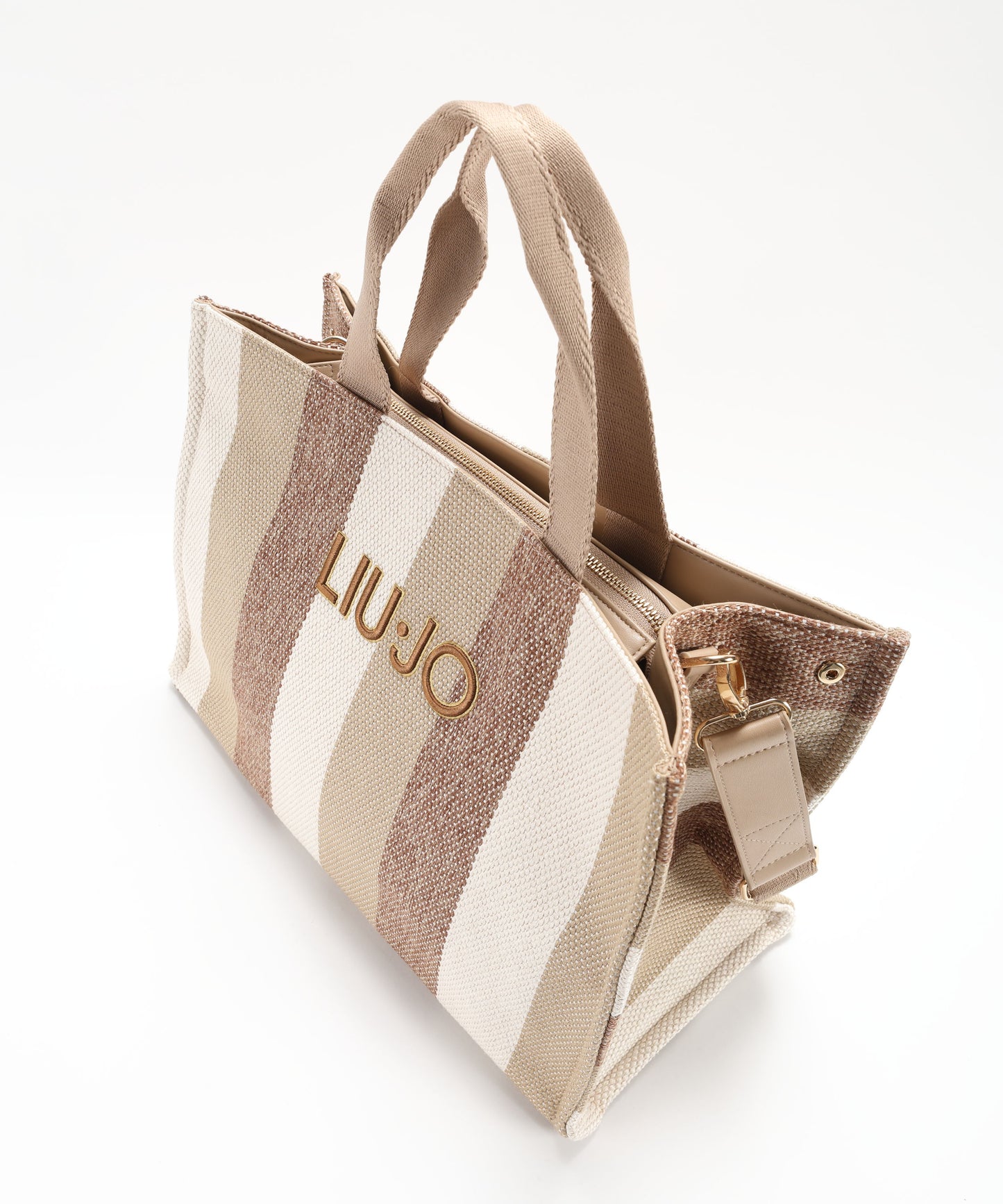 LIUJO SOFT Tote bag grande a righe