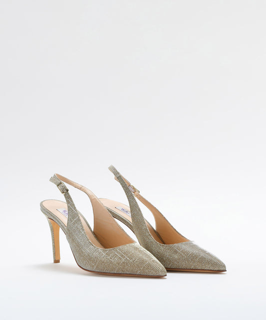 Chanel WALTER VIOLET Chanel-style shoes in metallic leather Platino | WALTER VIOLET