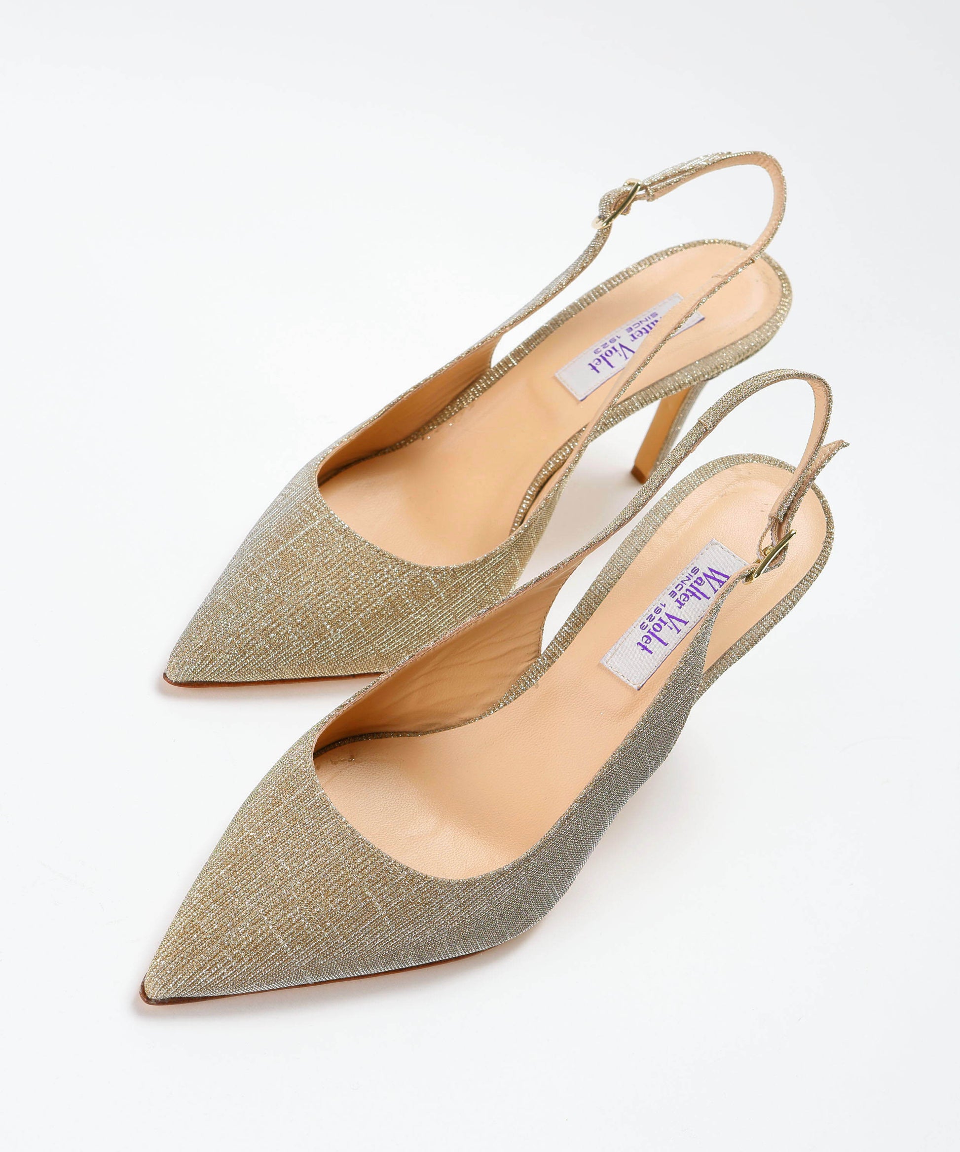 Chanel WALTER VIOLET Chanel-style shoes in metallic leather Platino | WALTER VIOLET