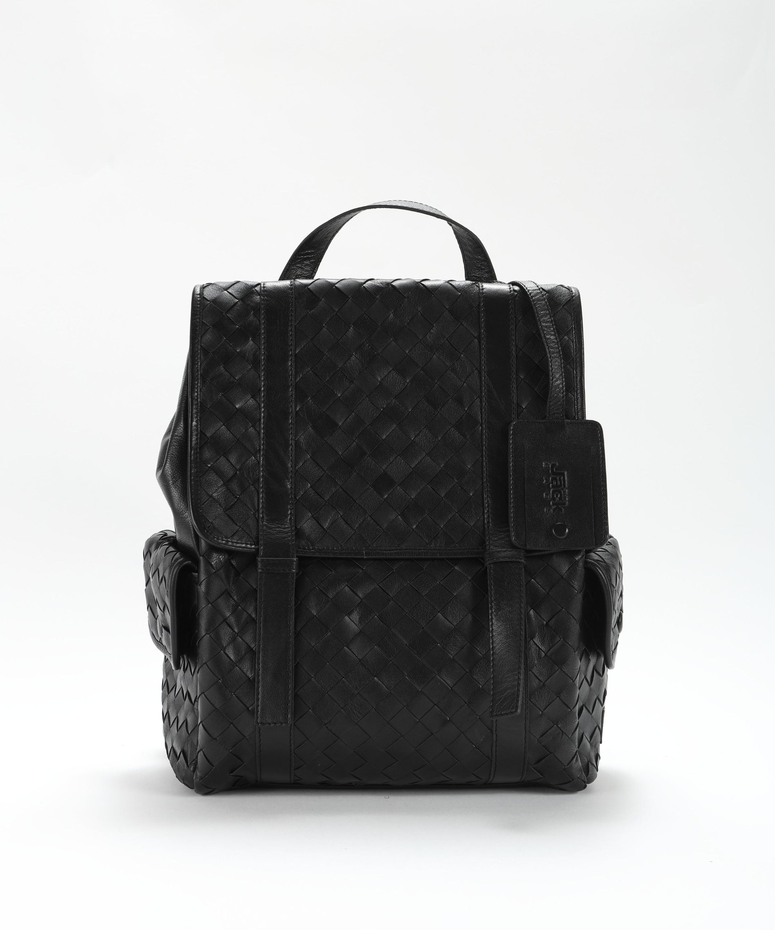Zaini THE JACK LEATHERS Zaino intreccio largo con tasche multiple Nero | THE JACK LEATHERS