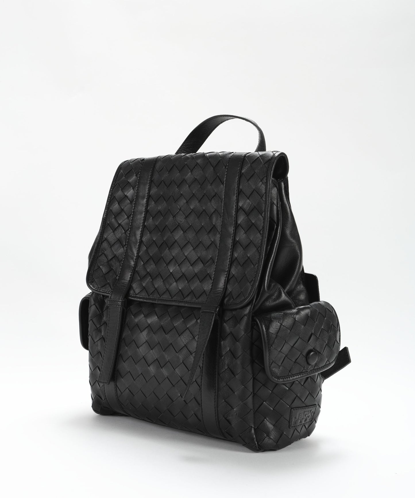 THE JACK LEATHERS Zaino intreccio largo con tasche multiple