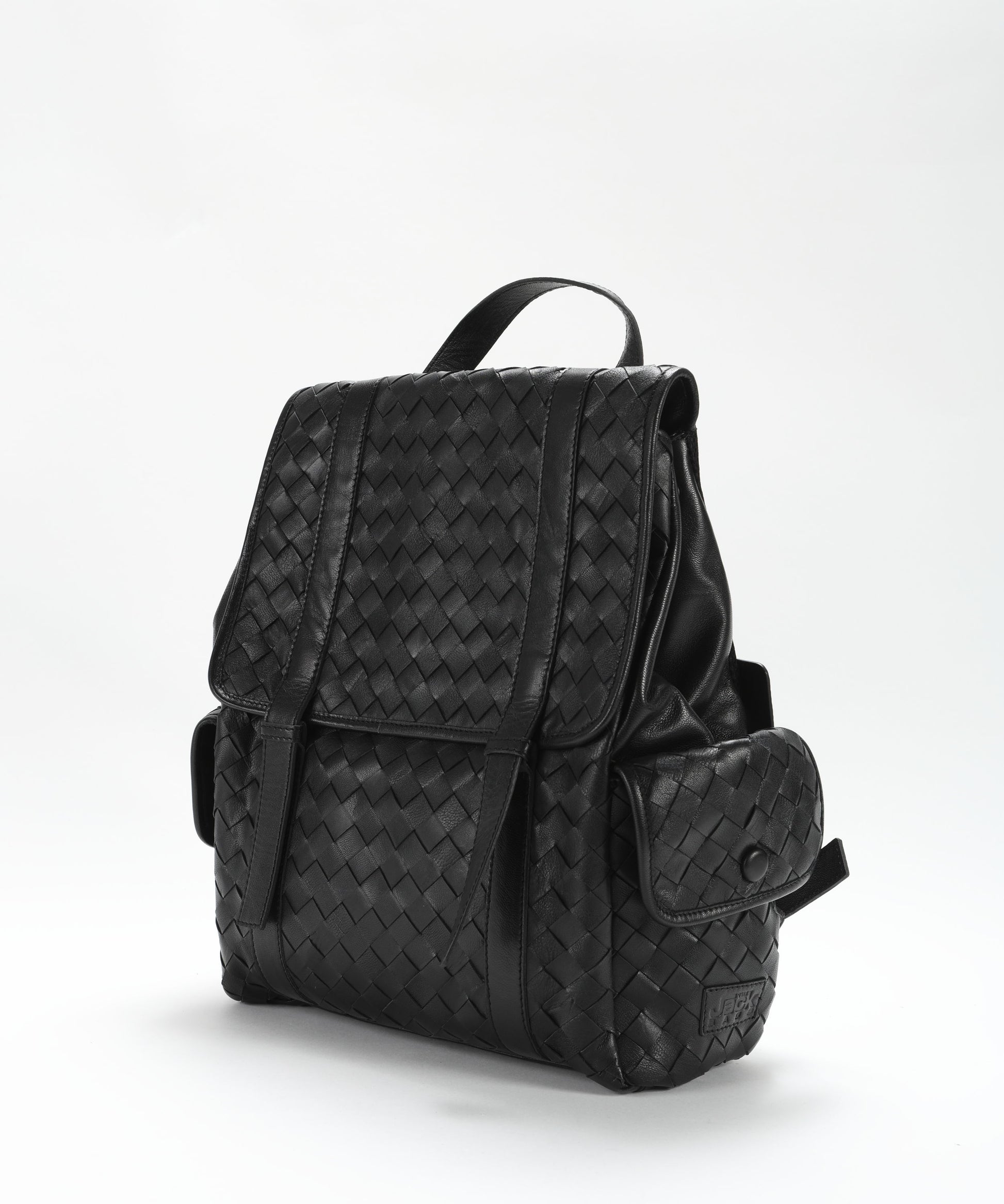 Zaini THE JACK LEATHERS Zaino intreccio largo con tasche multiple Nero | THE JACK LEATHERS