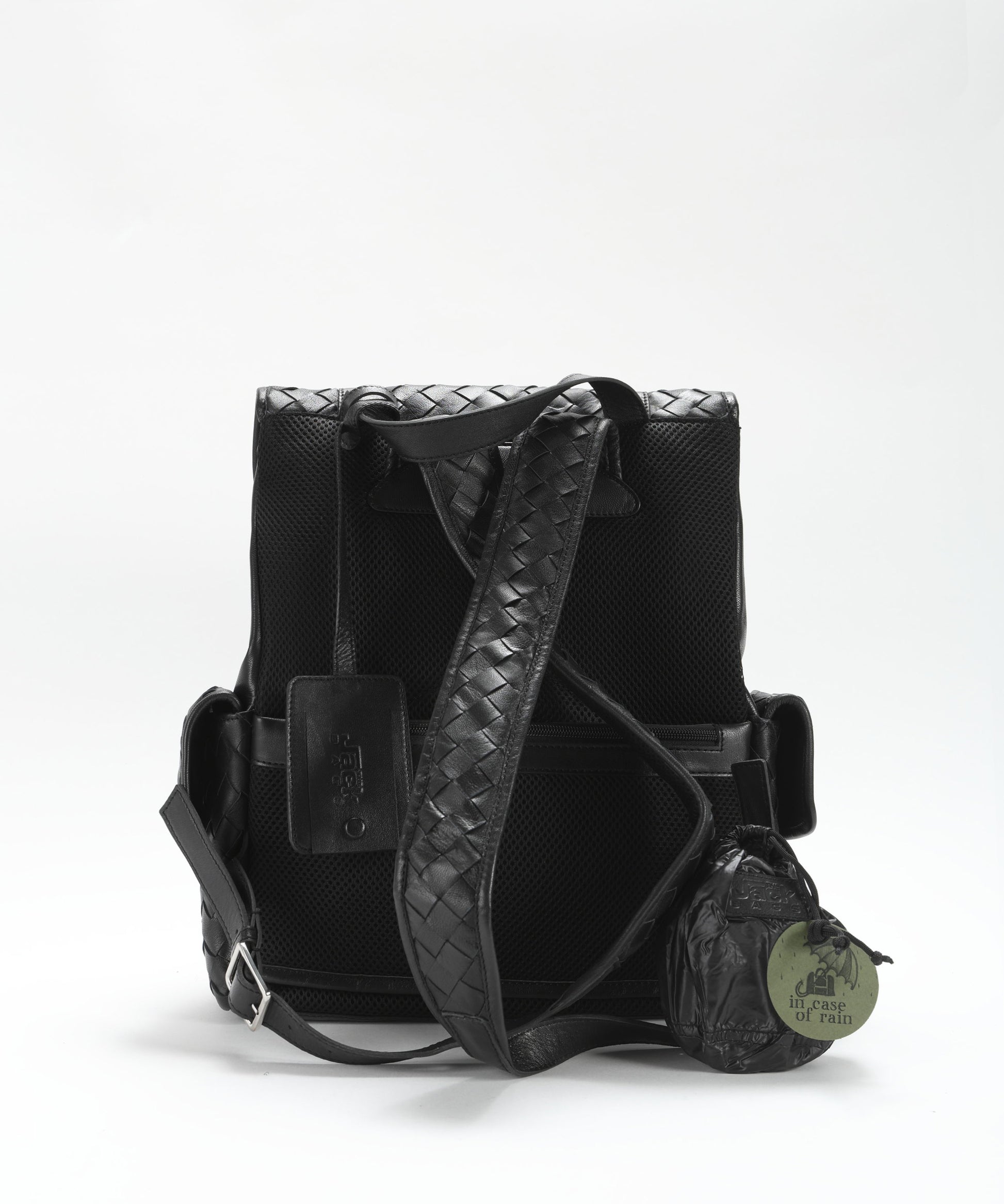 Zaini THE JACK LEATHERS Zaino intreccio largo con tasche multiple Nero | THE JACK LEATHERS