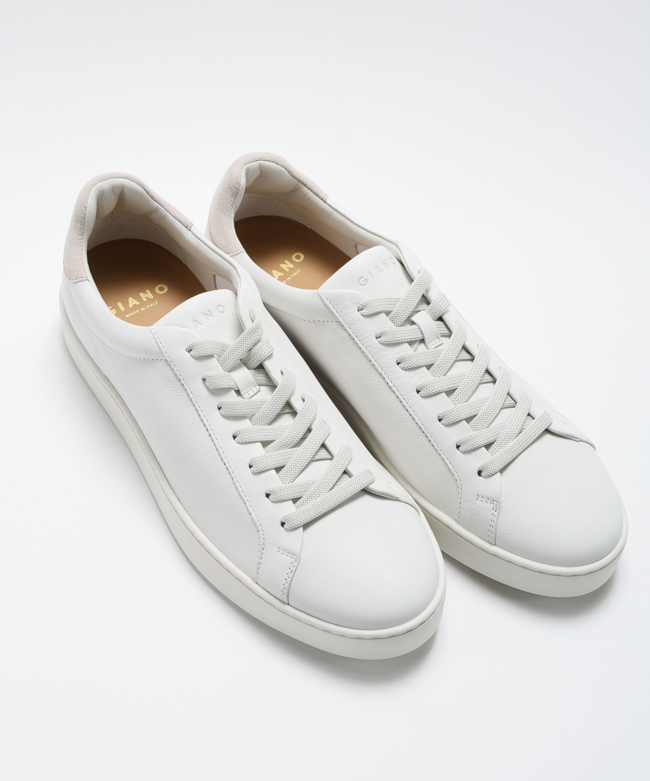 Sneakers GIANO Men’s Leather Sneakers Bianco | GIANO