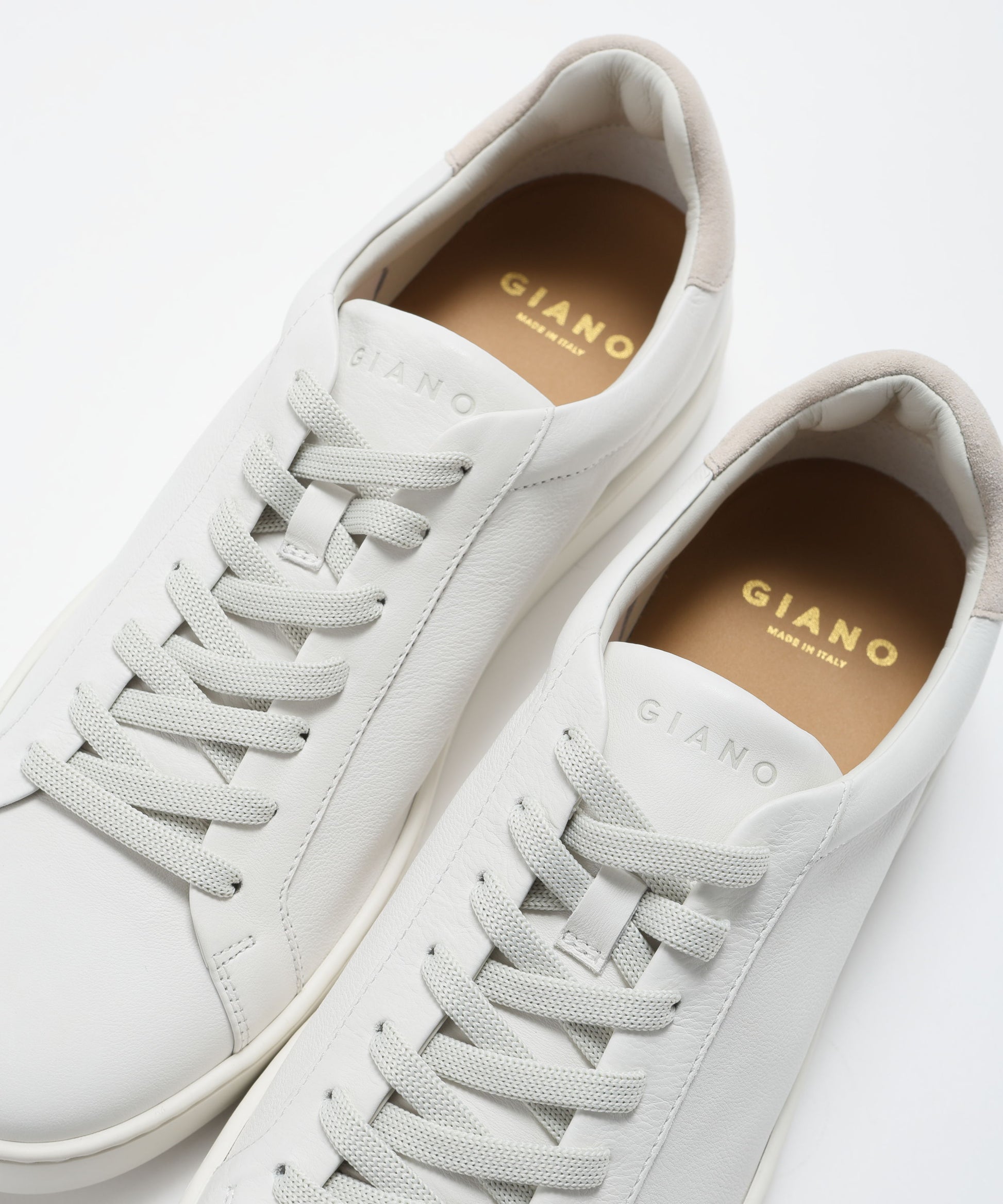 Sneakers GIANO Men’s Leather Sneakers Bianco | GIANO