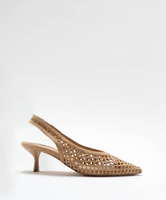 Chanel BIANCA DI Mesh-Effect Chanel-Style Shoes Cammello | BIANCA DI