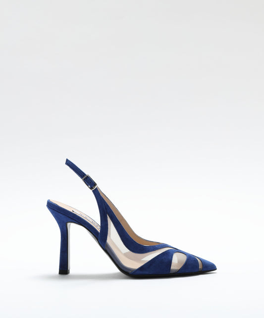 Chanel WALTER VIOLET Suede and Tulle Chanel-Style Shoes Bluette | WALTER VIOLET