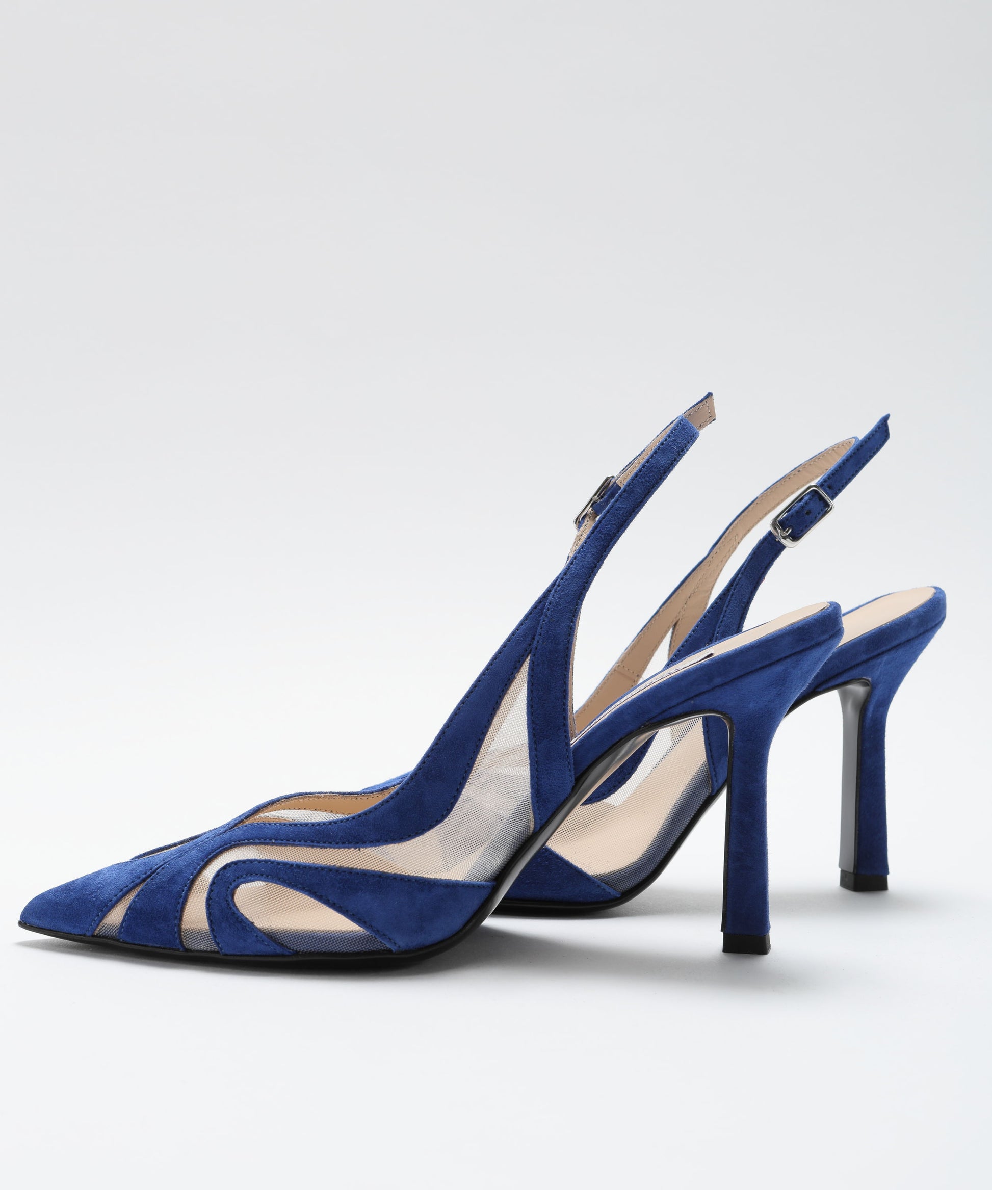 Chanel WALTER VIOLET Suede and Tulle Chanel-Style Shoes Bluette | WALTER VIOLET