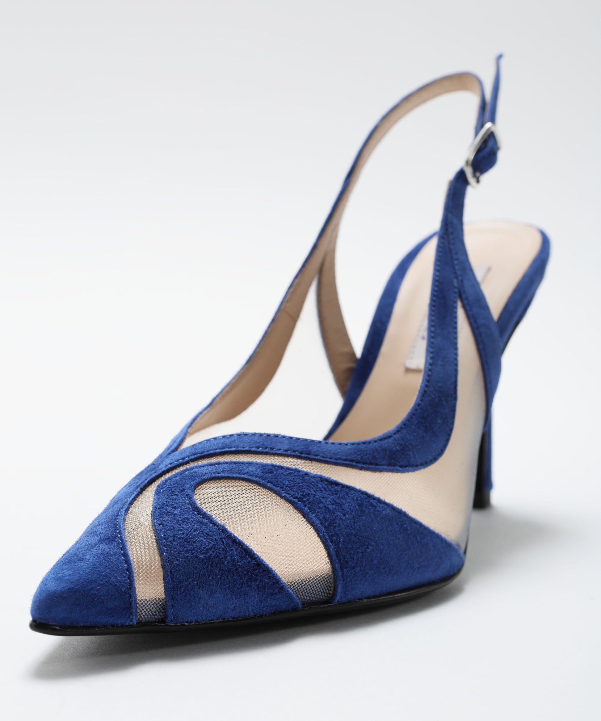 Chanel WALTER VIOLET Suede and Tulle Chanel-Style Shoes Bluette | WALTER VIOLET