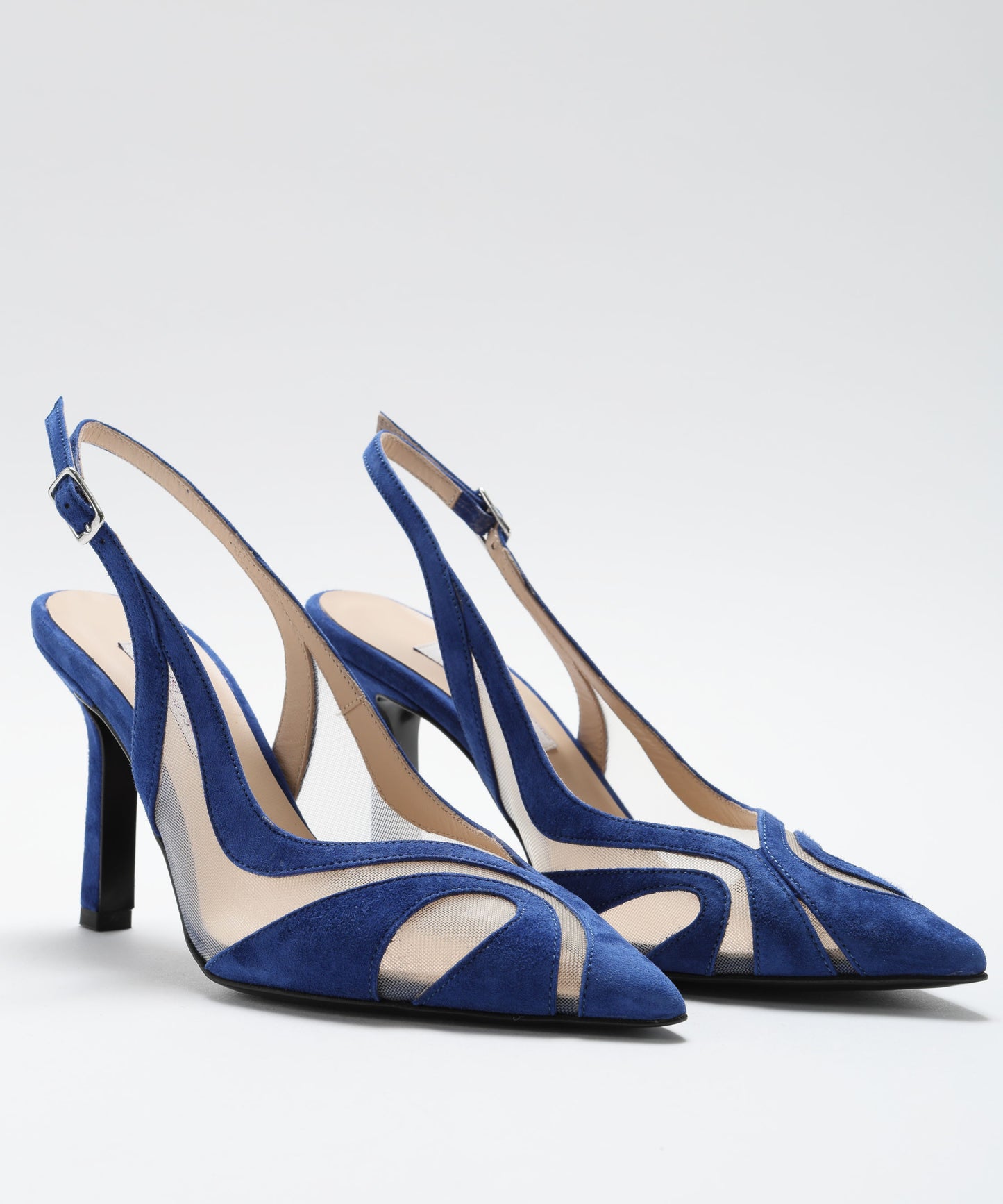 WALTER VIOLET Suede and Tulle Chanel-Style Shoes