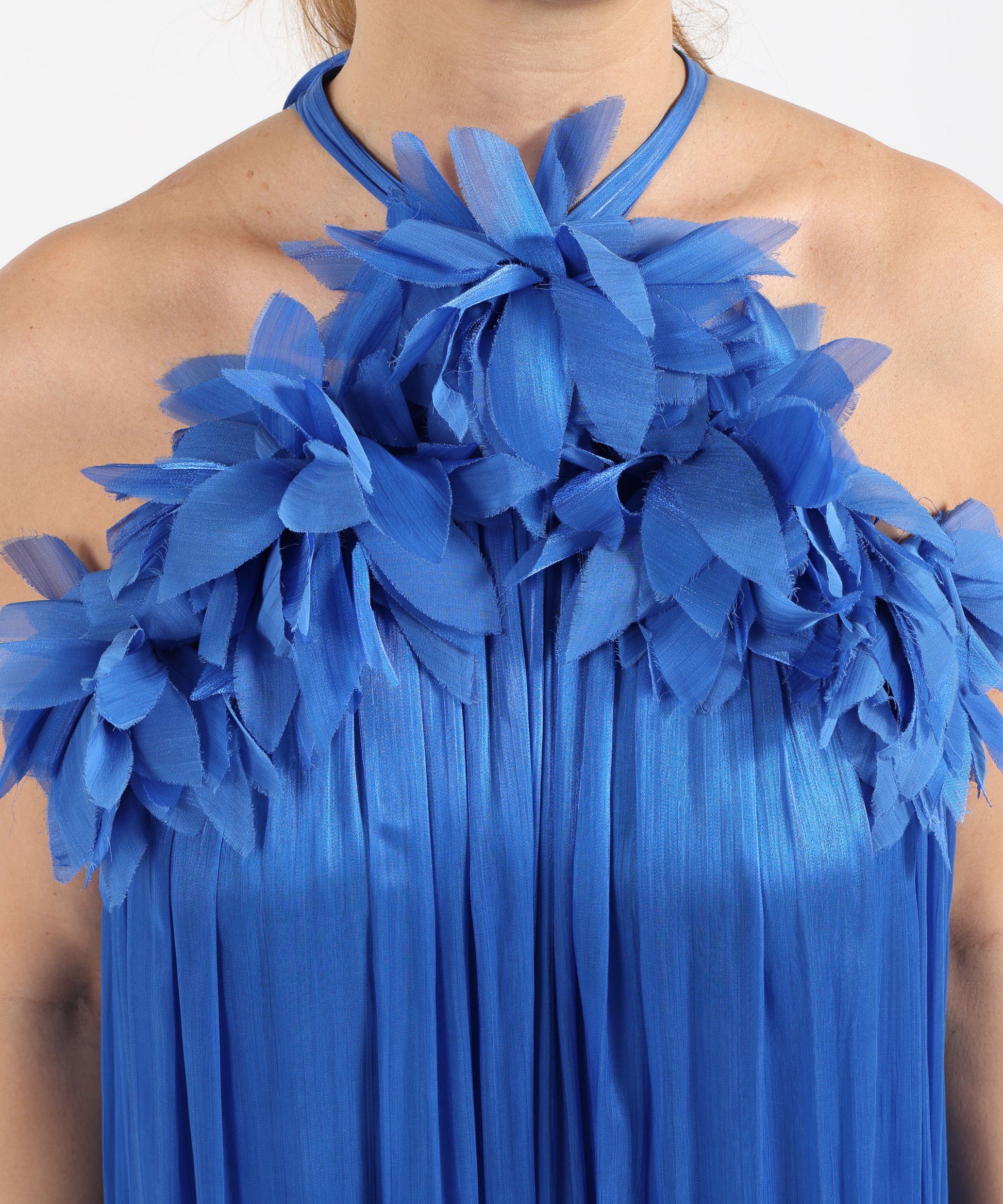 Outfits ELISABETTA DORI Long Pleated-Effect Dress Azzurro | ELISABETTA DORI